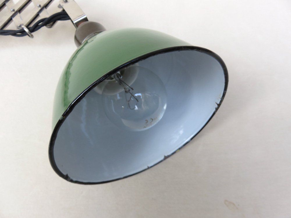 photo buy Austrian Enamelled & Chrome Plated Gate Light, 1930s