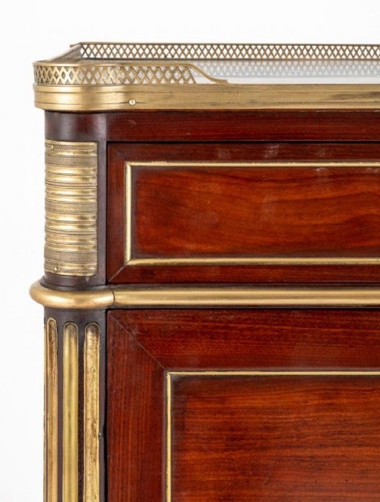 French Escritoire Desk Mahogany Antique Chest photo Furniture