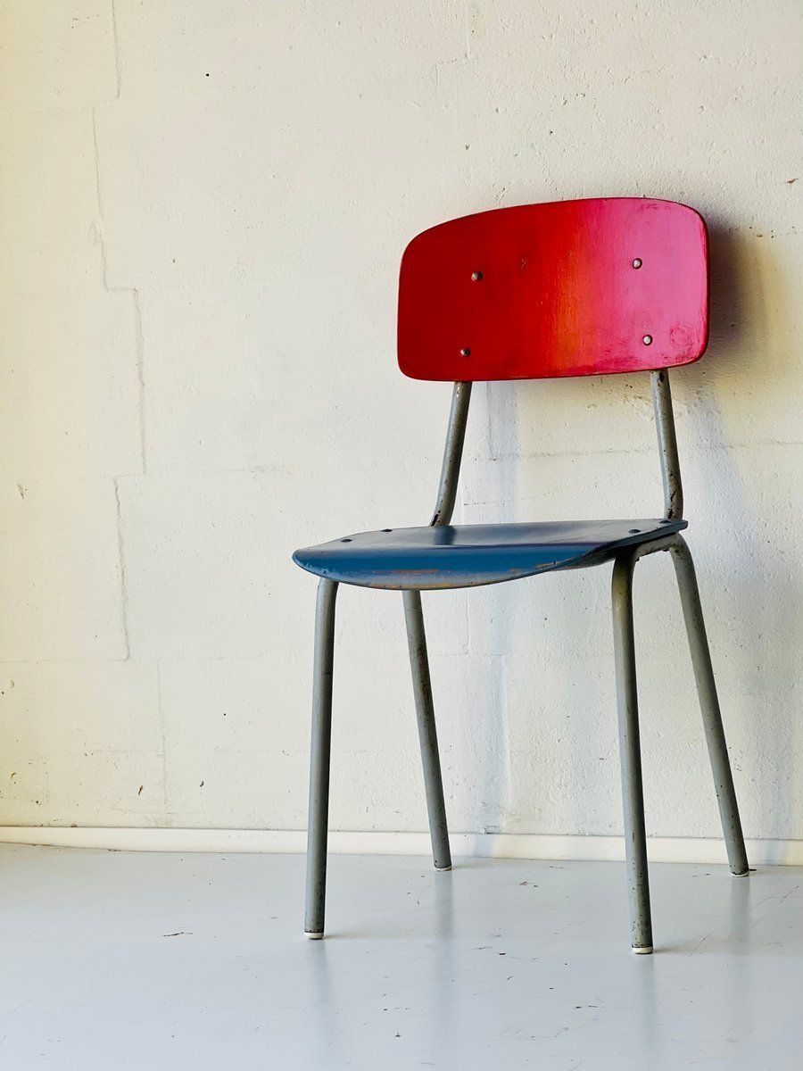 Vintage School Chairs, 1970s, Set Of 4 photo vintage