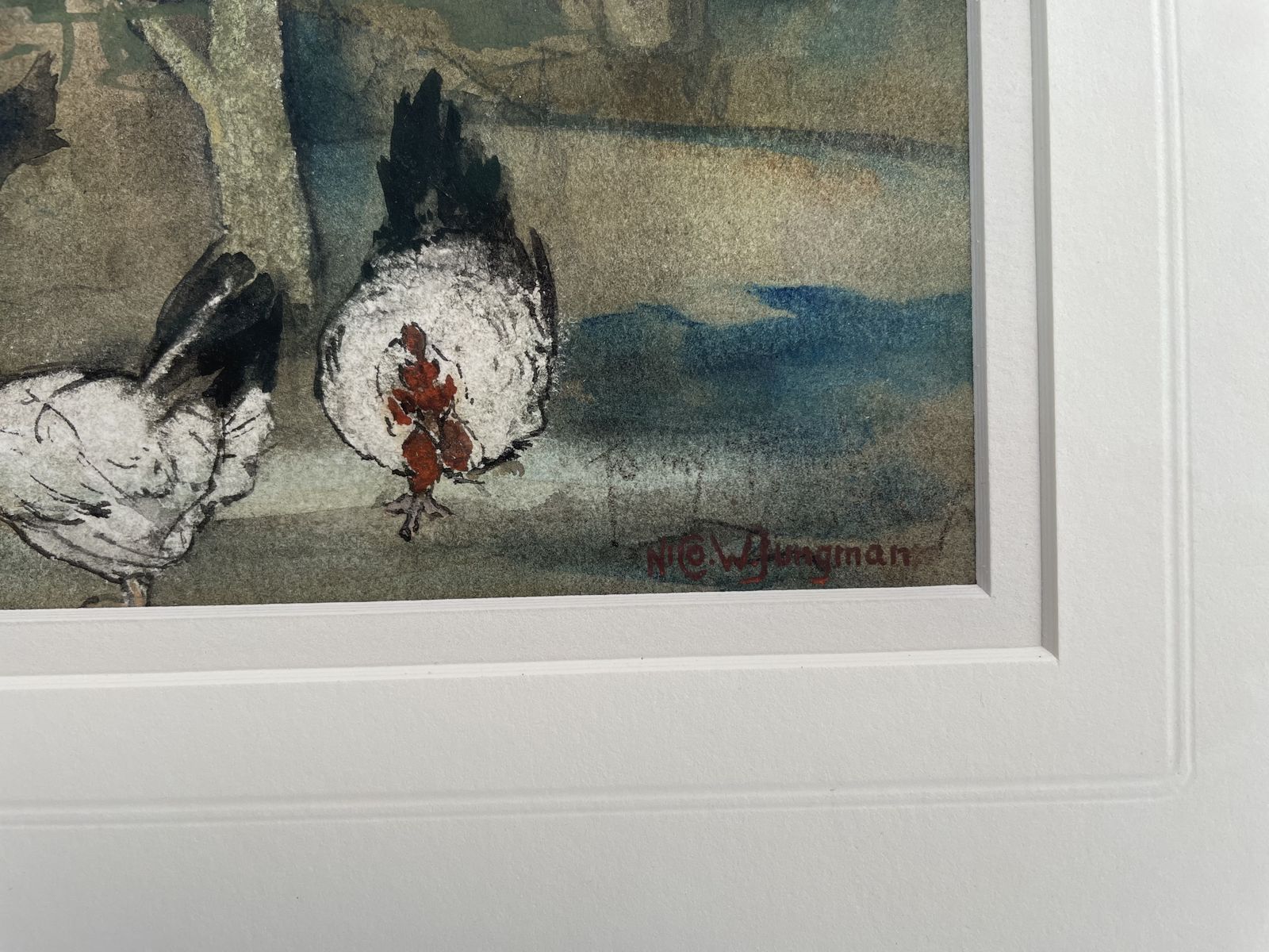 The Toy Boat   Framed Watercolour By Nico Jungman photo 1800.0