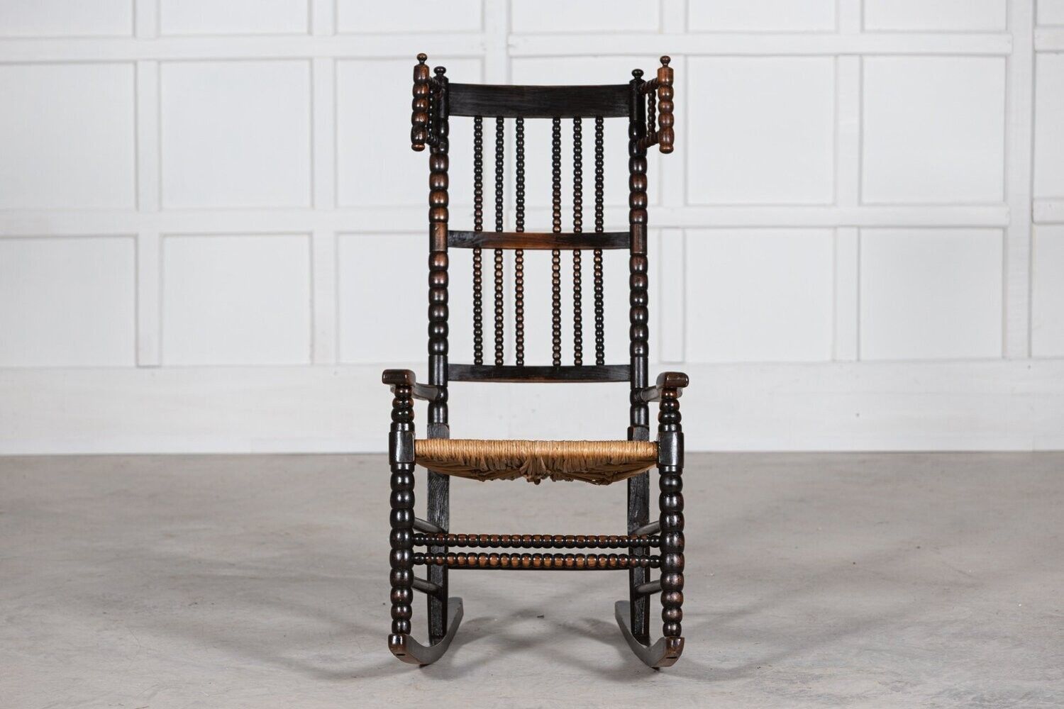 Ernest Gimson Style Ash & Elm Bobbin Turned Rocking Chair photo furniture