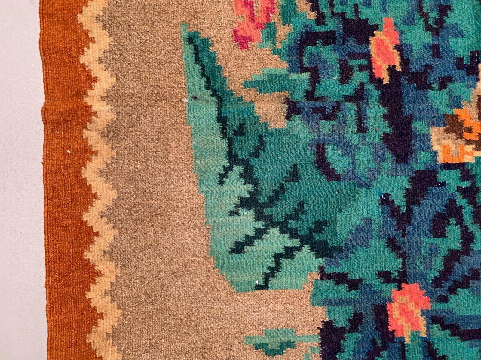 photo for sale Vintage Moldovan Kilim 255x138 Cm Kelim Wool Rug Large