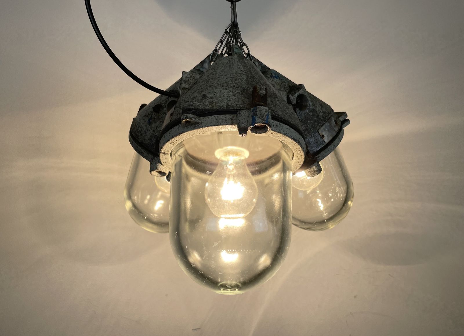 photo vinterior Industrial Explosion Proof Chandelier, 1970s