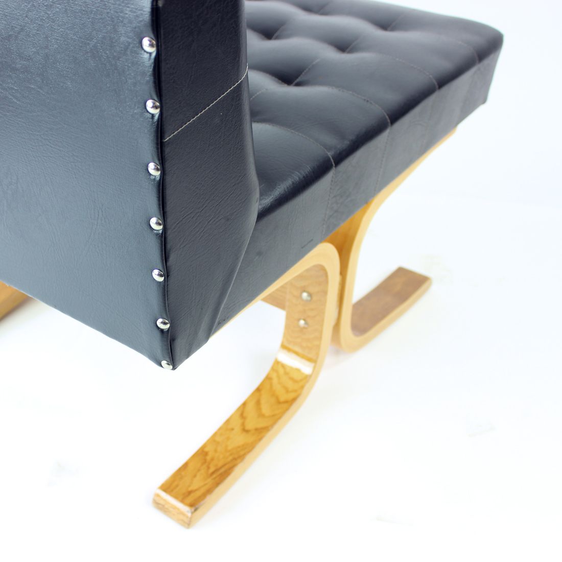 Black Midcentury Lounge Chair Bratislava By Jindrich Volak For Drevopodnik Holesov, 1960s photo vintage