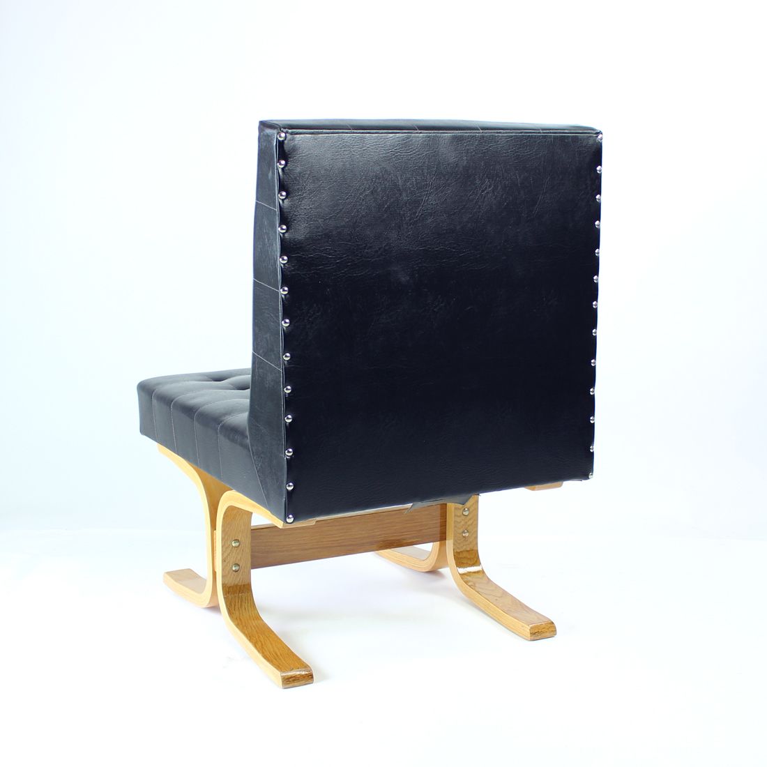 Furniture Black Midcentury Lounge Chair Bratislava By Jindrich Volak For Drevopodnik Holesov, 1960s photo