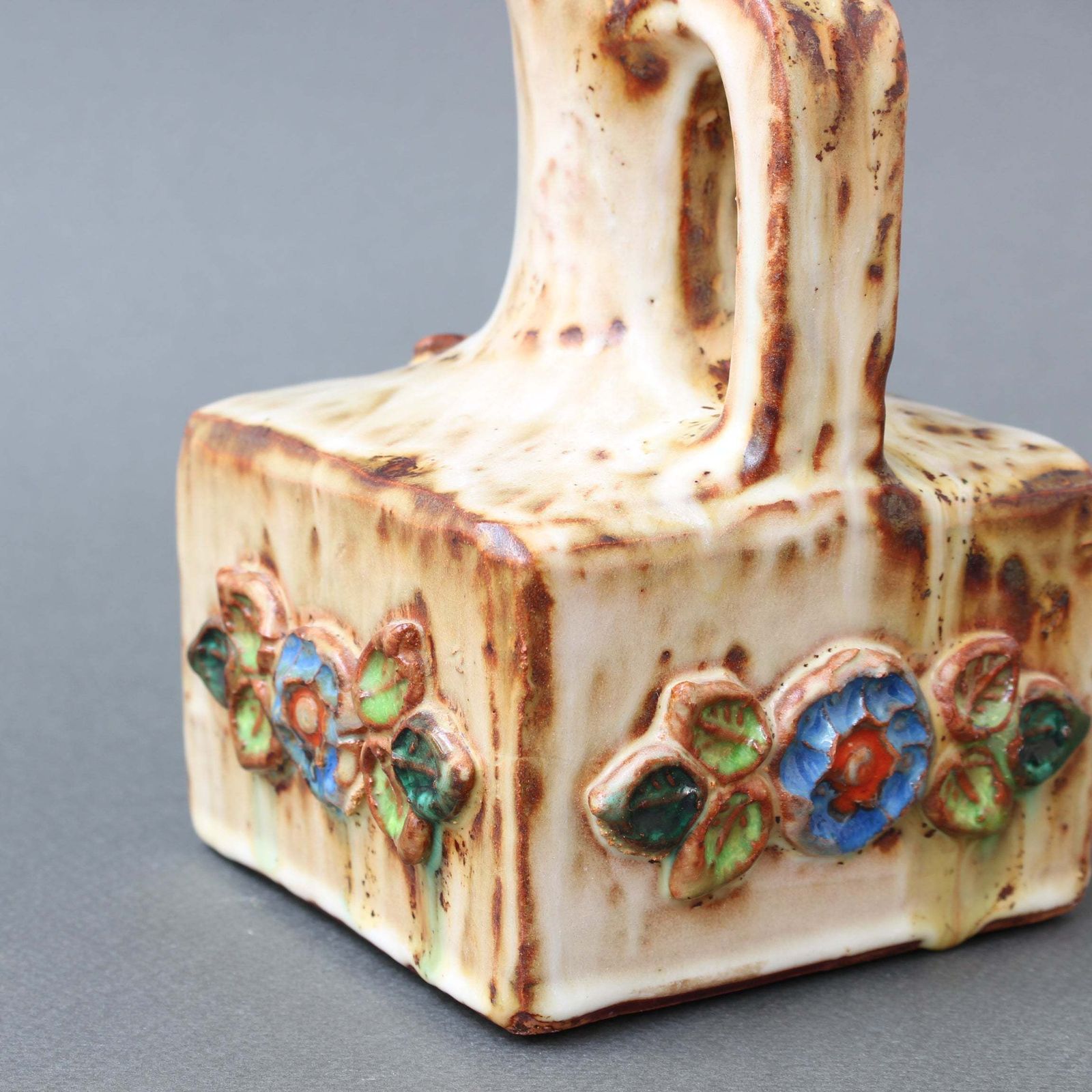 photo furniture Mid Century French Ceramic Pitcher By La Roue (Circa 1960s)   Small