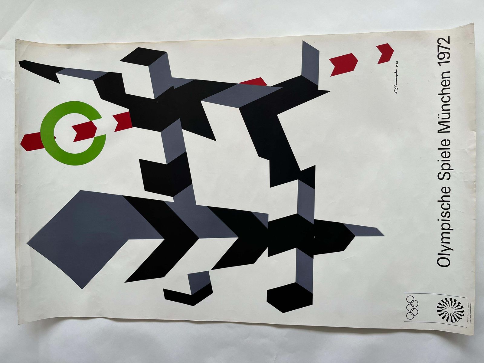 Allan D'arcangelo, Original Rare Poster, Olympic Munich Games 1972 photo Art