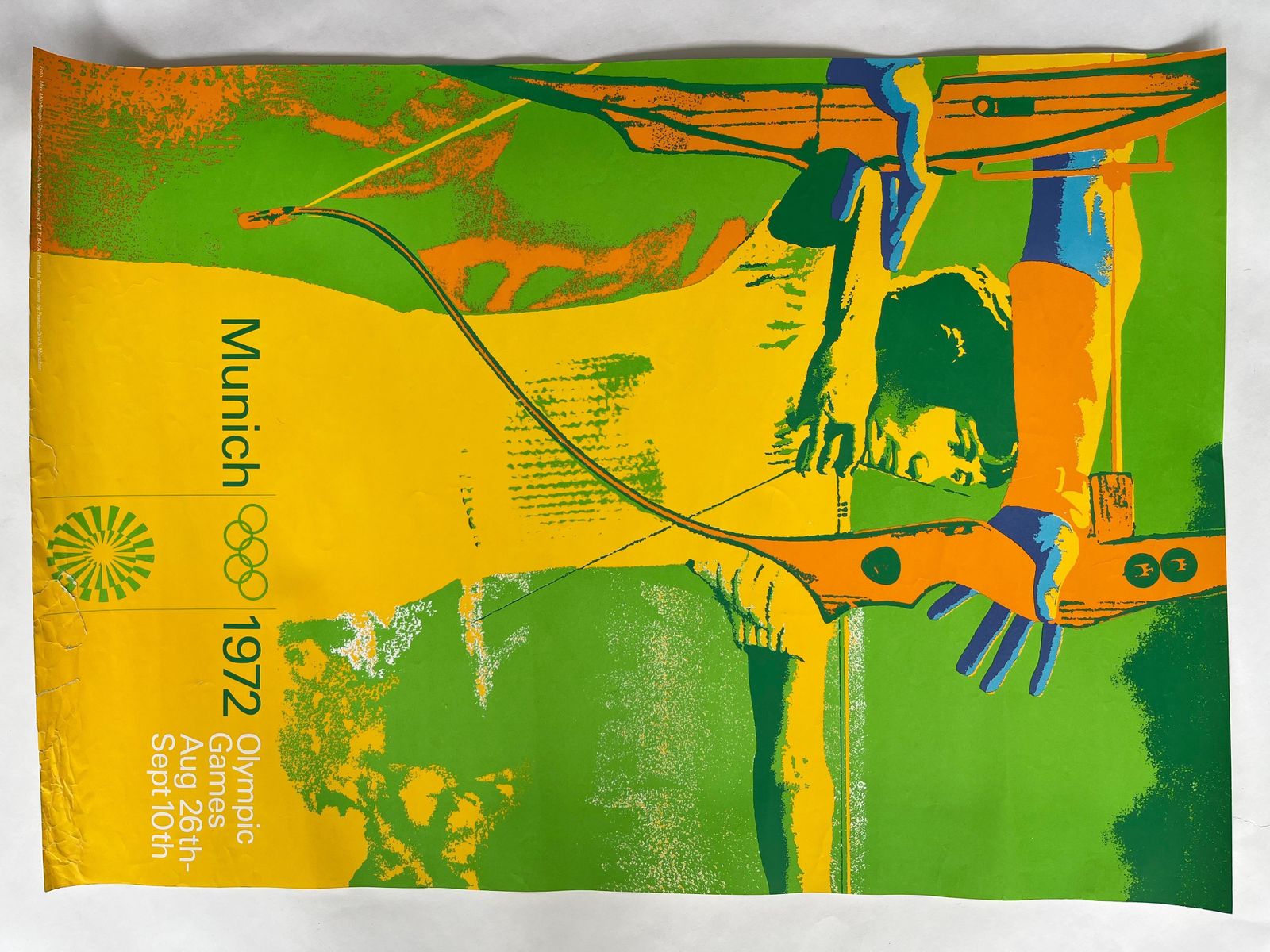 Otl Aicher "Olympic Games Munich 1972, Archery, Original Poster photo furniture