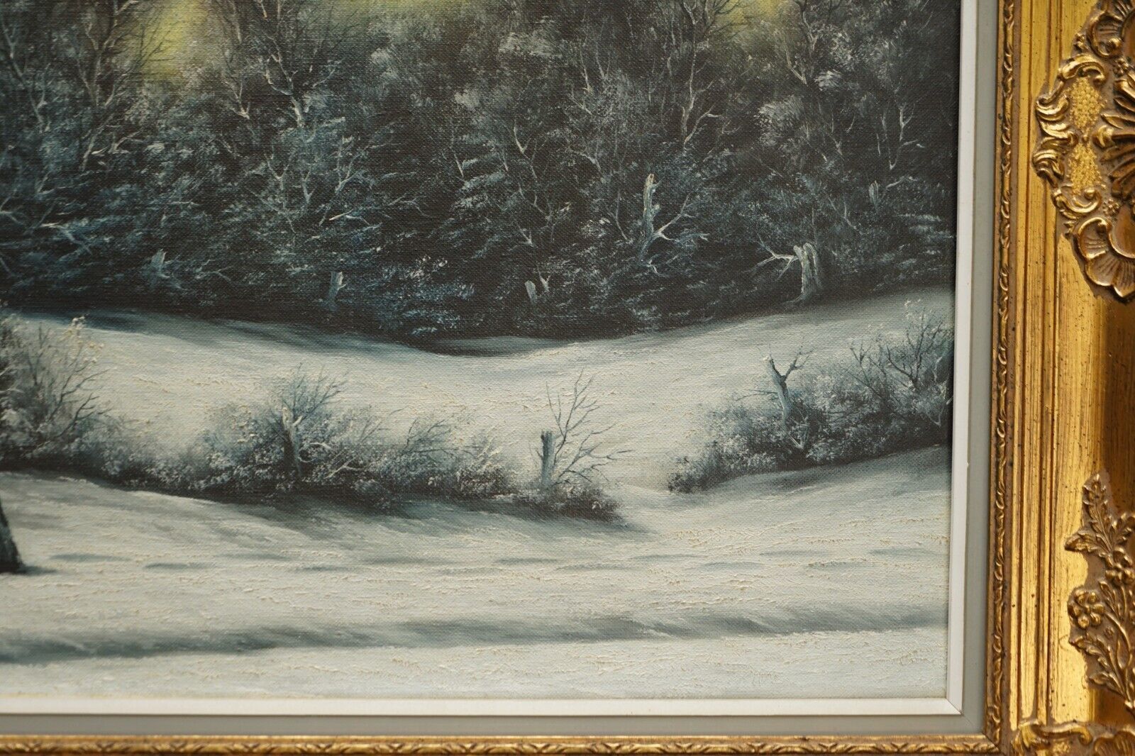 Stunning Victorian Large Scaled Dutch Oil Painting Of A Winter Scene By R Tuey photo vintage