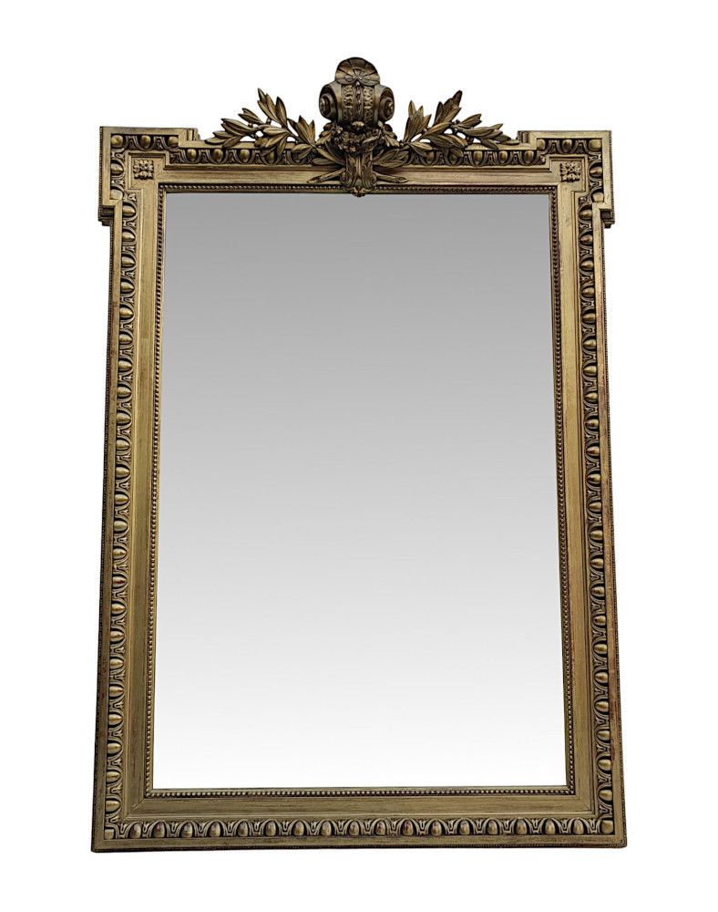 A Fabulous 19th Century Giltwood Hall Or Overmantle Mirror