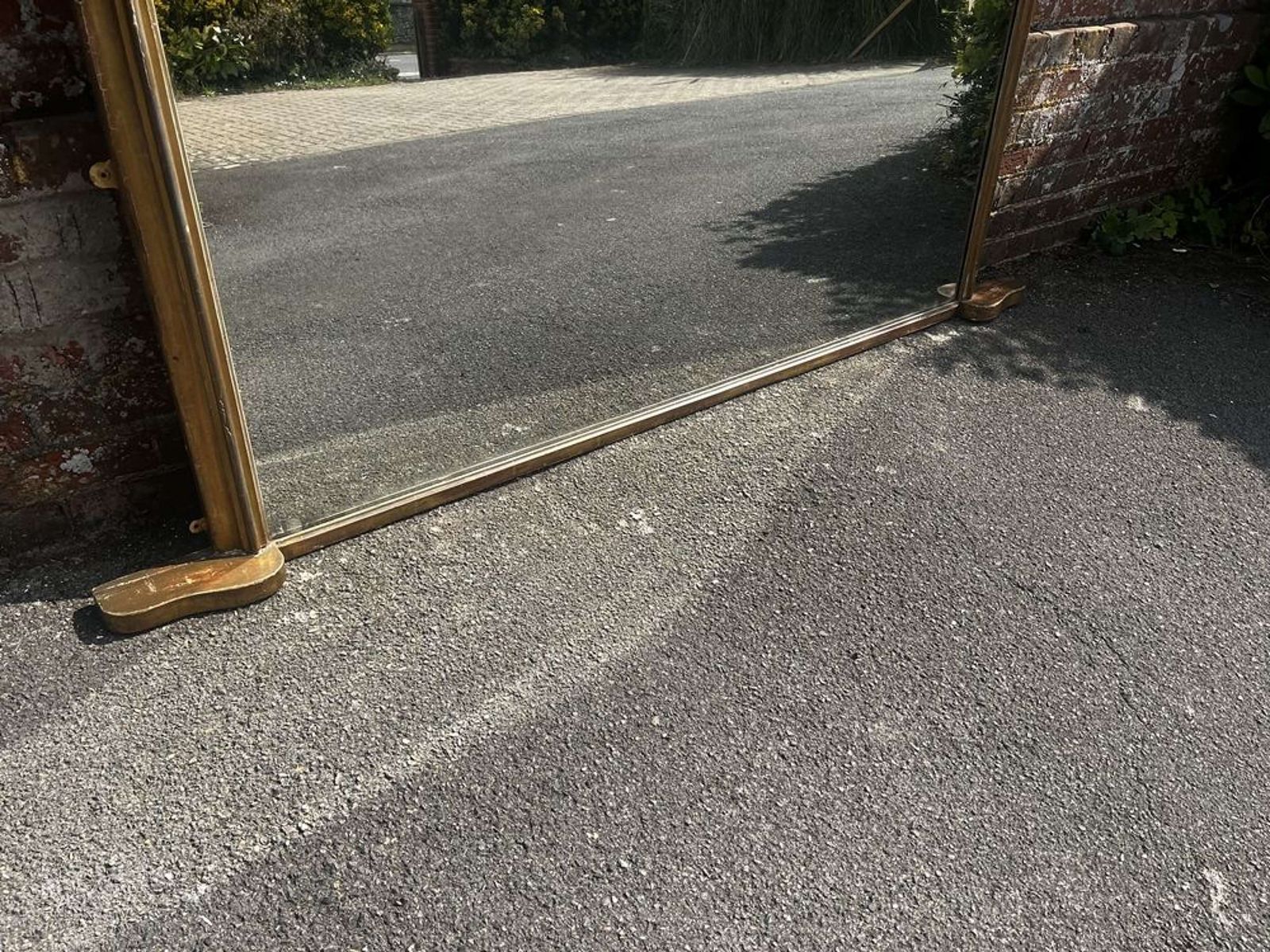 A Fabulous Large Antique English 19th C Arched Top Overmantle Mirror. photo Home Decor