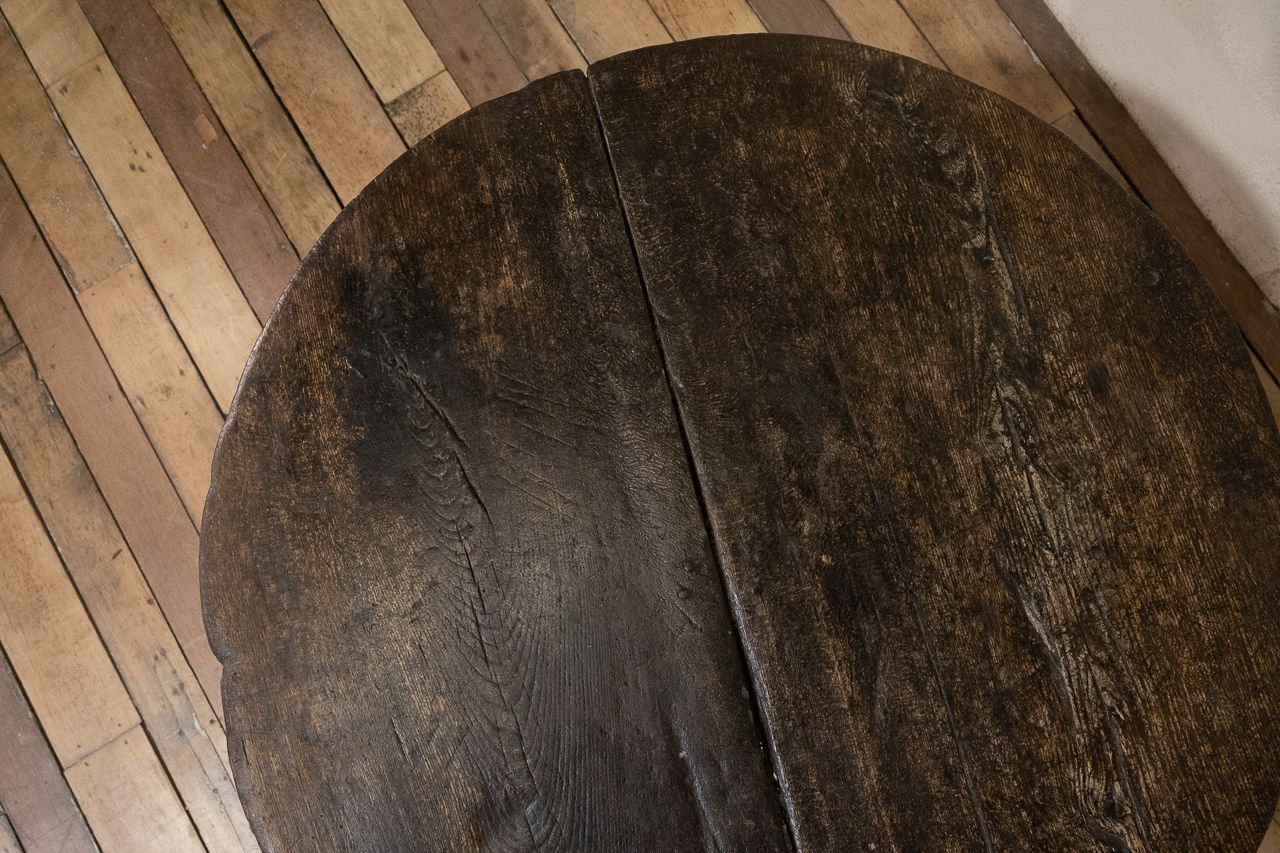 18th Century Country House Oak Cricket Table photo Furniture