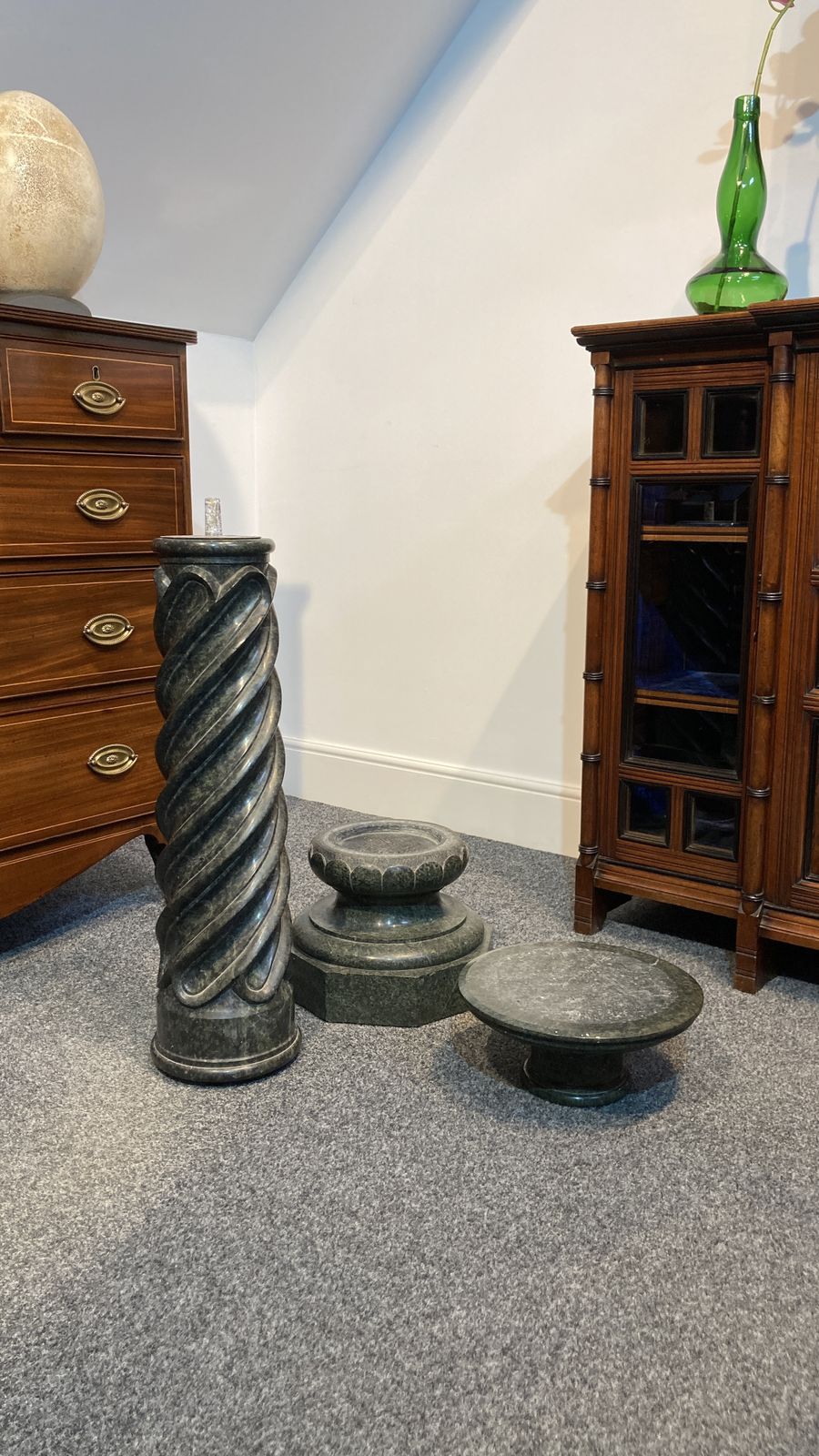 Pair Of Neoclassical Marble Columns, French, 19th Century photo buy