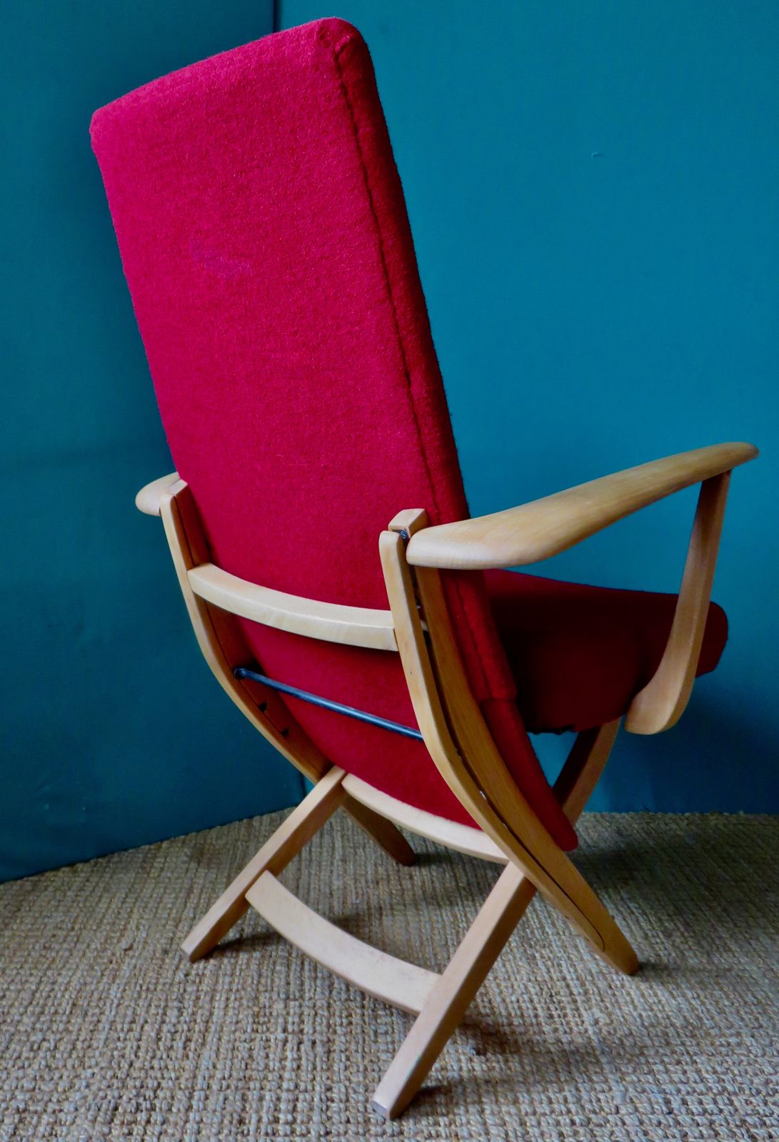 Pair Of Red Armchairs. Denmark 1950 photo vinterior