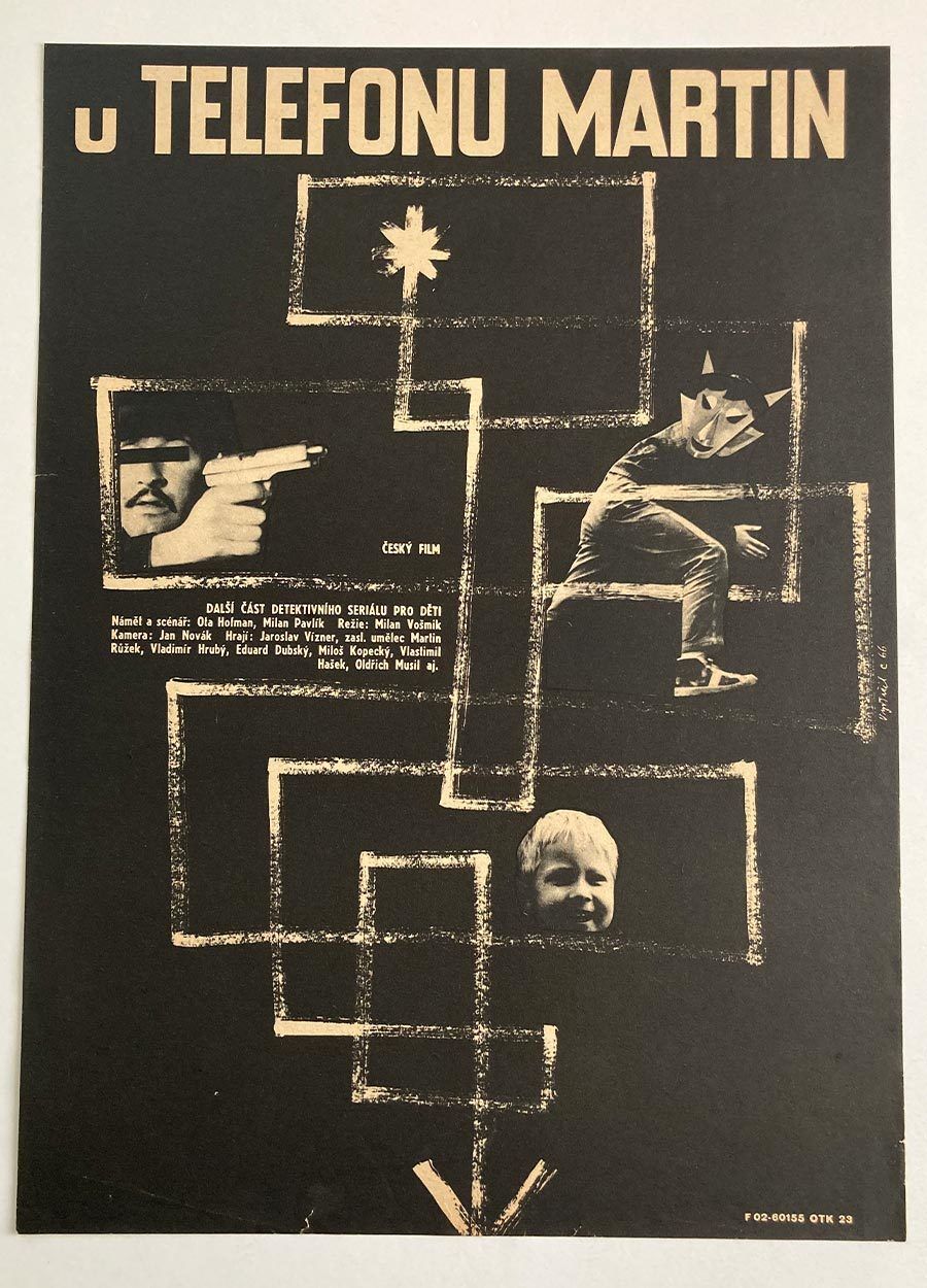 Original Film Poster, Martin Speaking, Miroslav Vystrčil, 1966, Genuine Czech Vintage Print