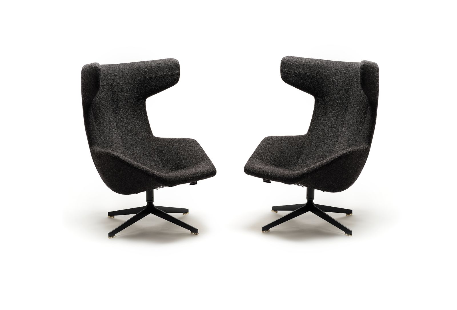 Unique & Rare Fully Refurbished 'Take A Line For A Walk Swivel Armchair' By Alfredo Häberli For Moroso Circa 1990s. 15 Matching Chairs Available. photo furniture