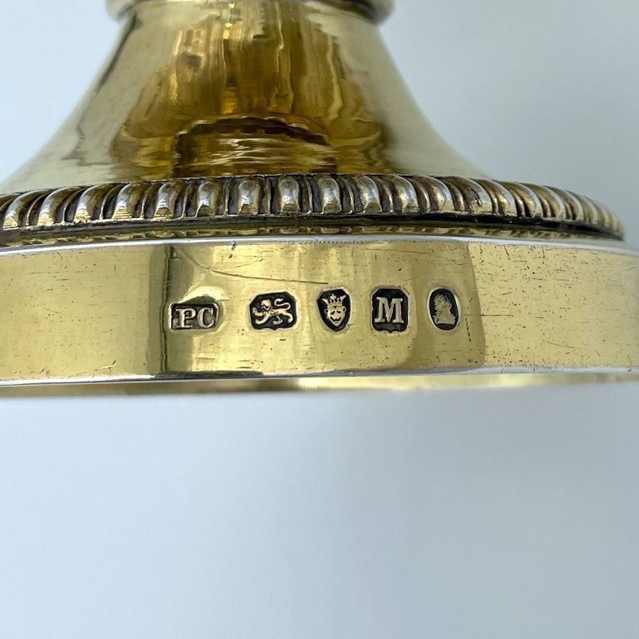 Early 19th Century Antique George III Silver Gilt Cup & Cover London 1807 Peter Carter photo vinterior