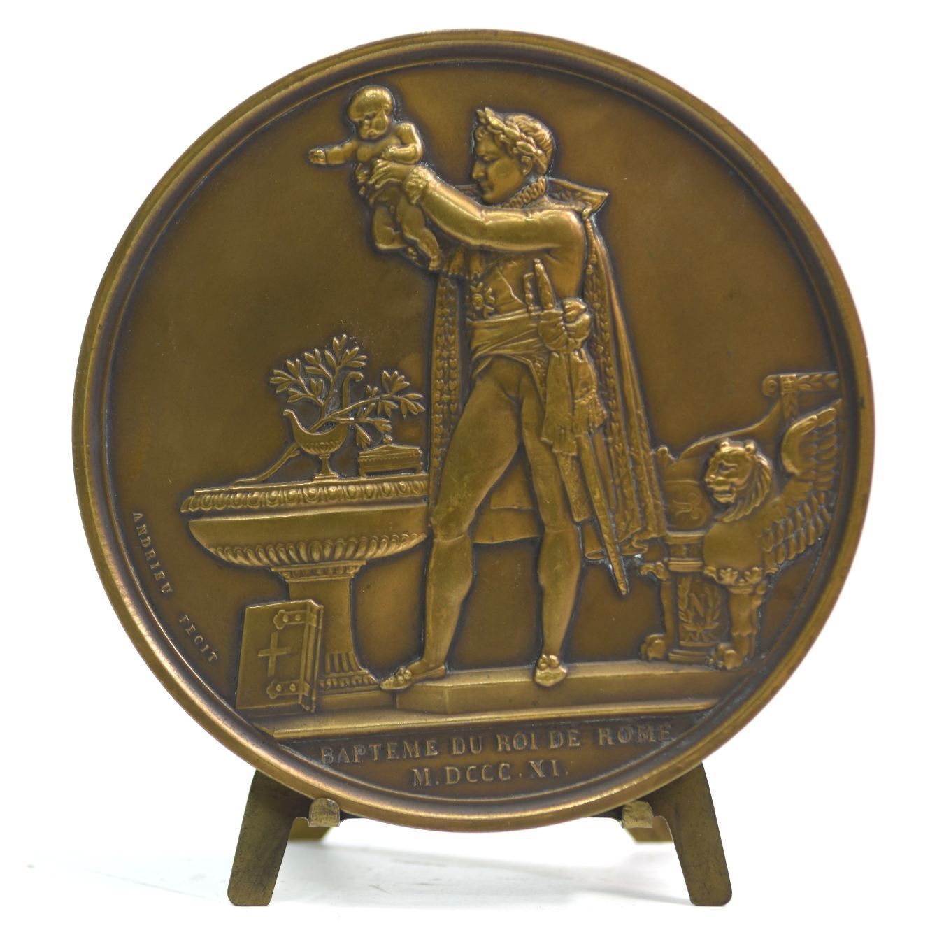 Bronze Medal Commemorating The Baptism Of The King Of Rome photo furniture