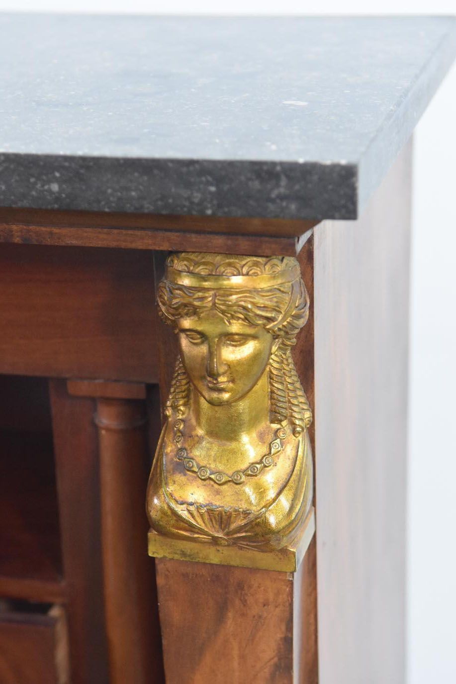 Empire Period Flamed Mahogany Secretary Back From Egypt photo 2349.0