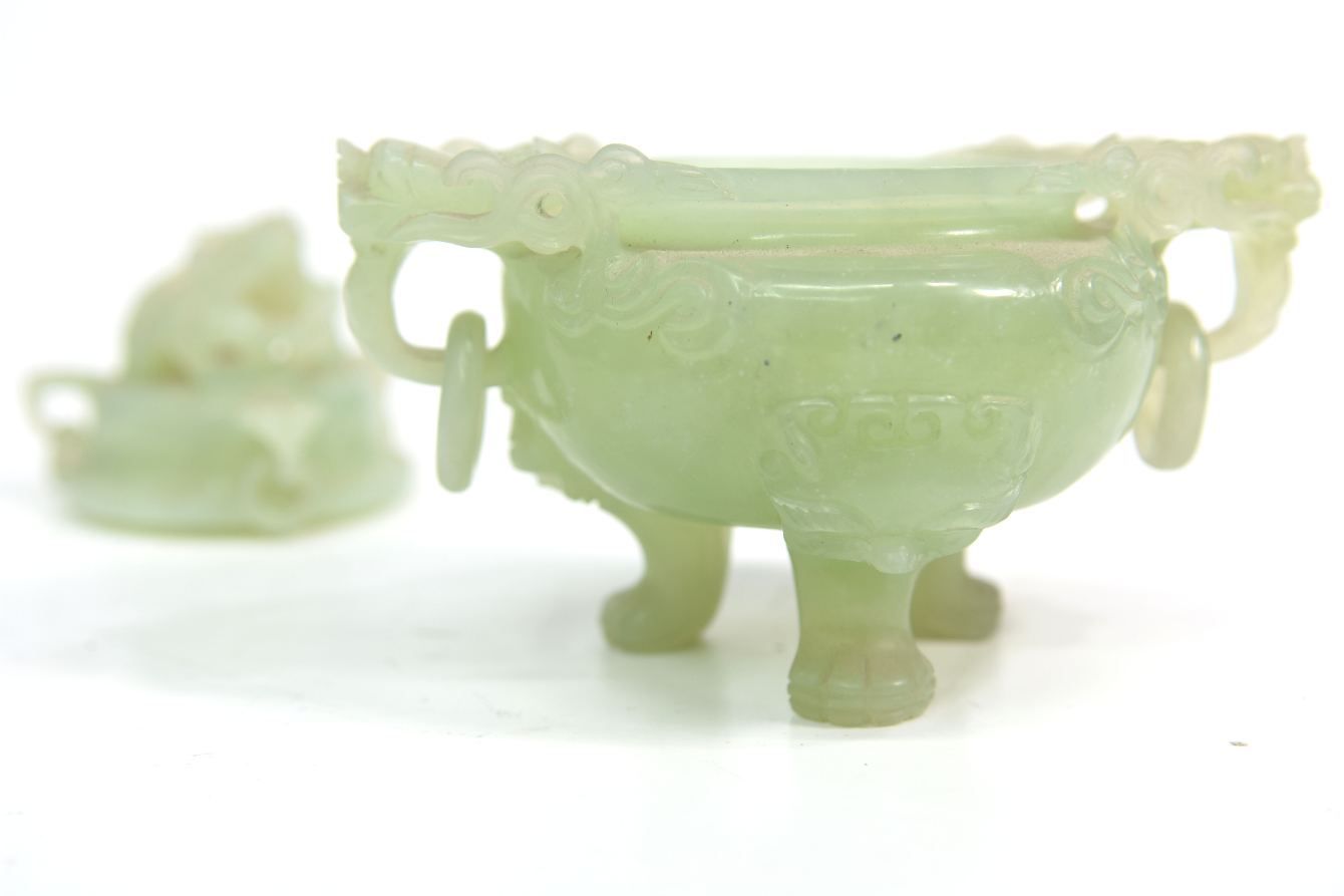 Asian Jade Or Jadeite Incense Burner photo vinterior
