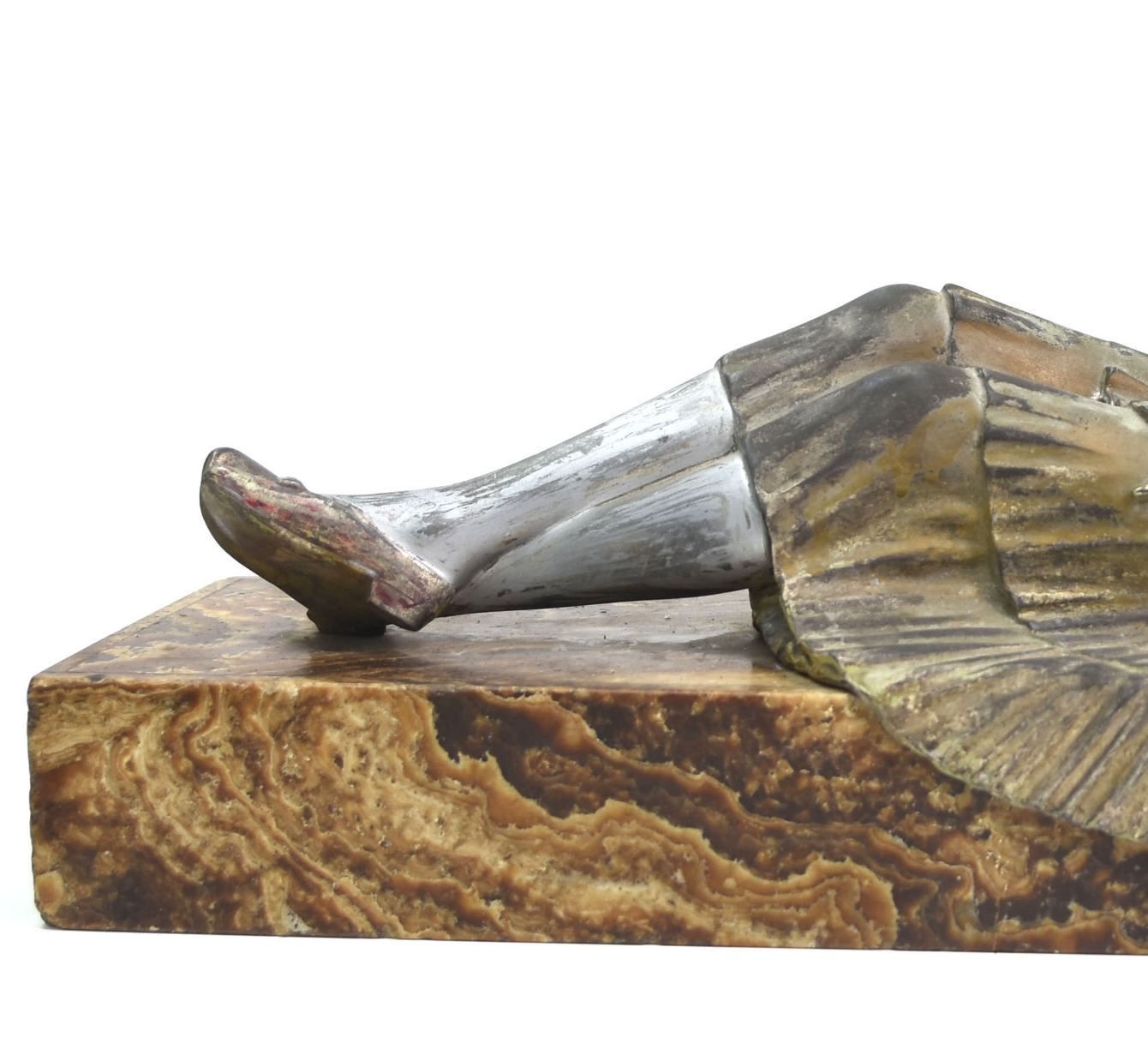 1930 Art Deco Spelter By Demeter Chiparus Onyx Base photo buy