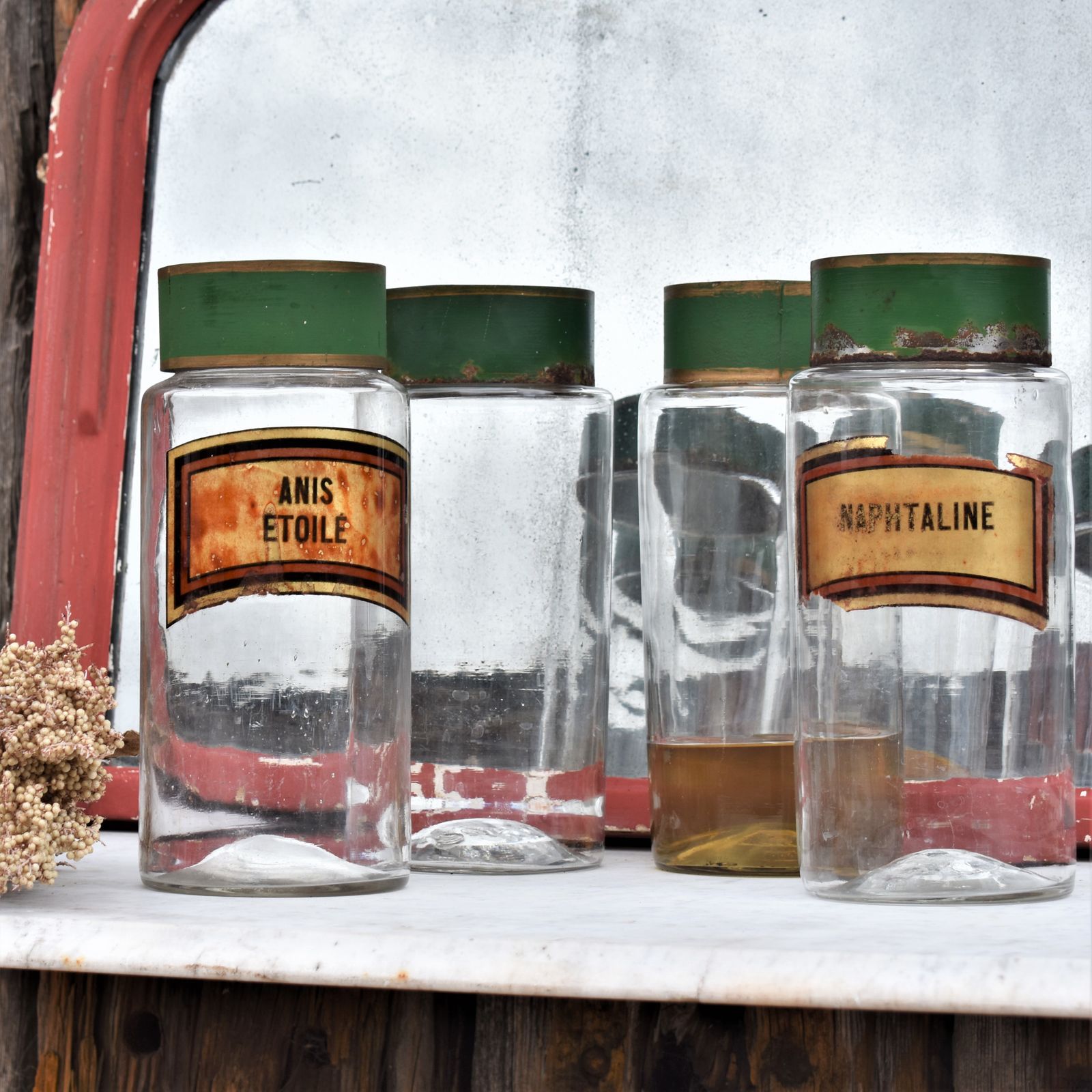 Antique Victorian Apothecary Bottles Chemist Jars Hand Blown Large Shop Display photo furniture