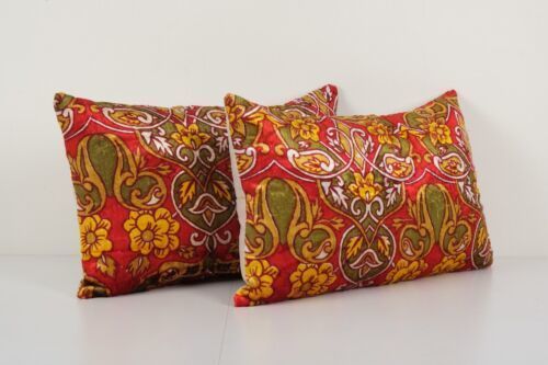 Set Of Two Soft Lumbar Cover, Pair Velvet Pillow Cover, Tribal Sofa Pillow photo furniture