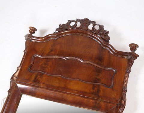 Mirror Made In Mahogany With Carvings, Denmark, 1880 photo furniture