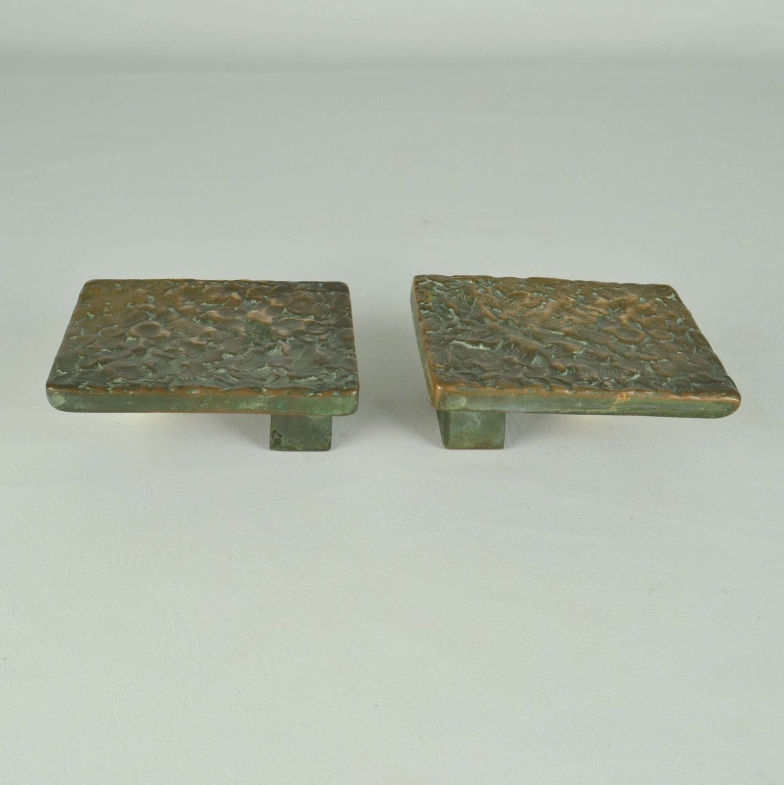 Pair Of Bronze Push Pull Horizontal Door Handles With A Ripple Relief photo furniture