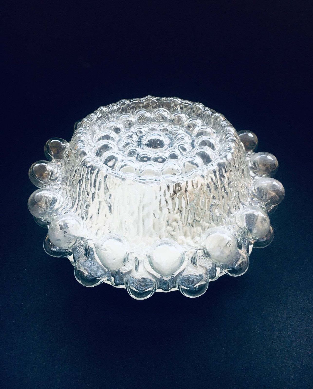 1960's Design Bubble Glass Sconce Wall Lamp