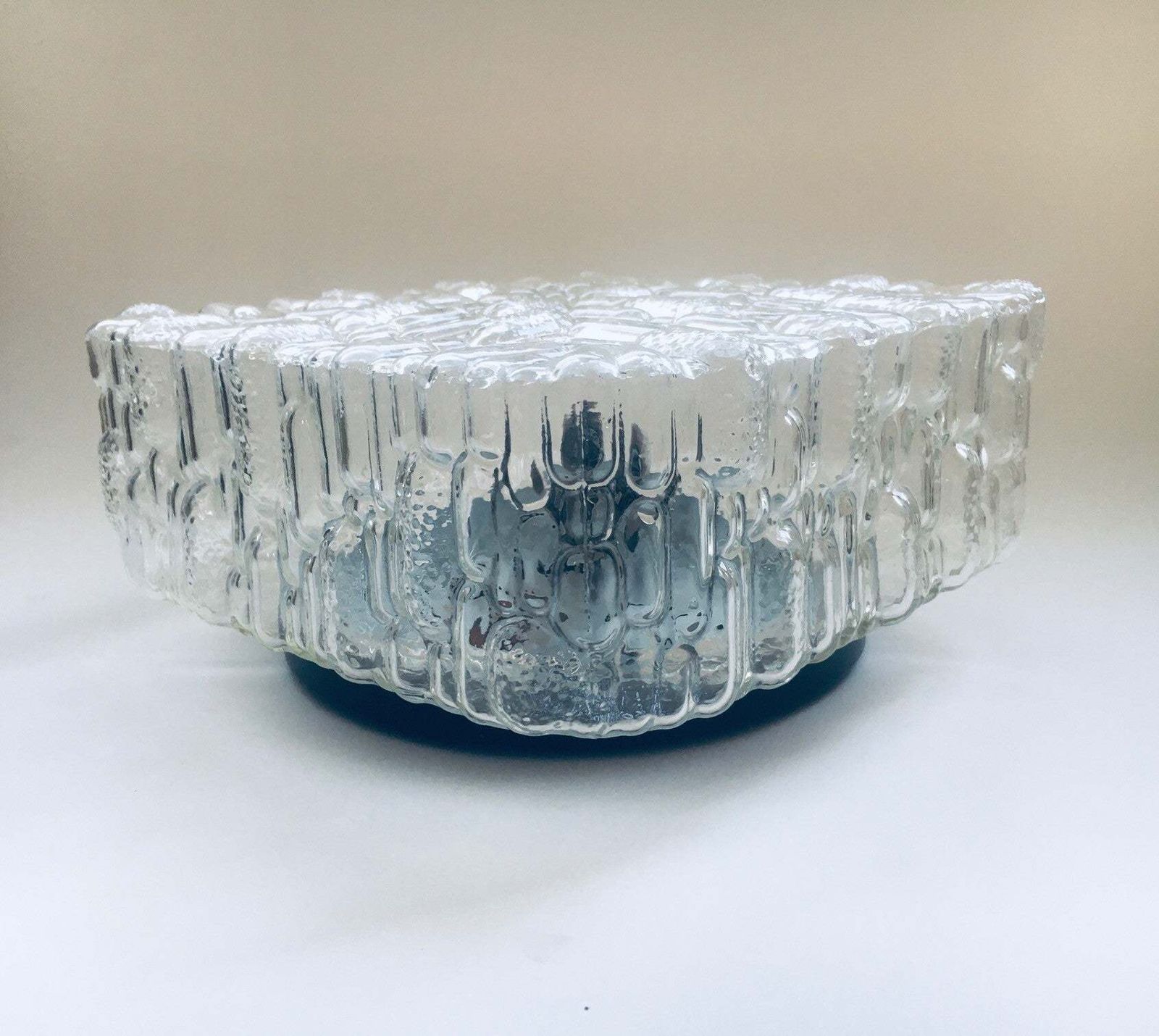 1960's Stone Design Glass Sconce Wall Lamp photo vinterior