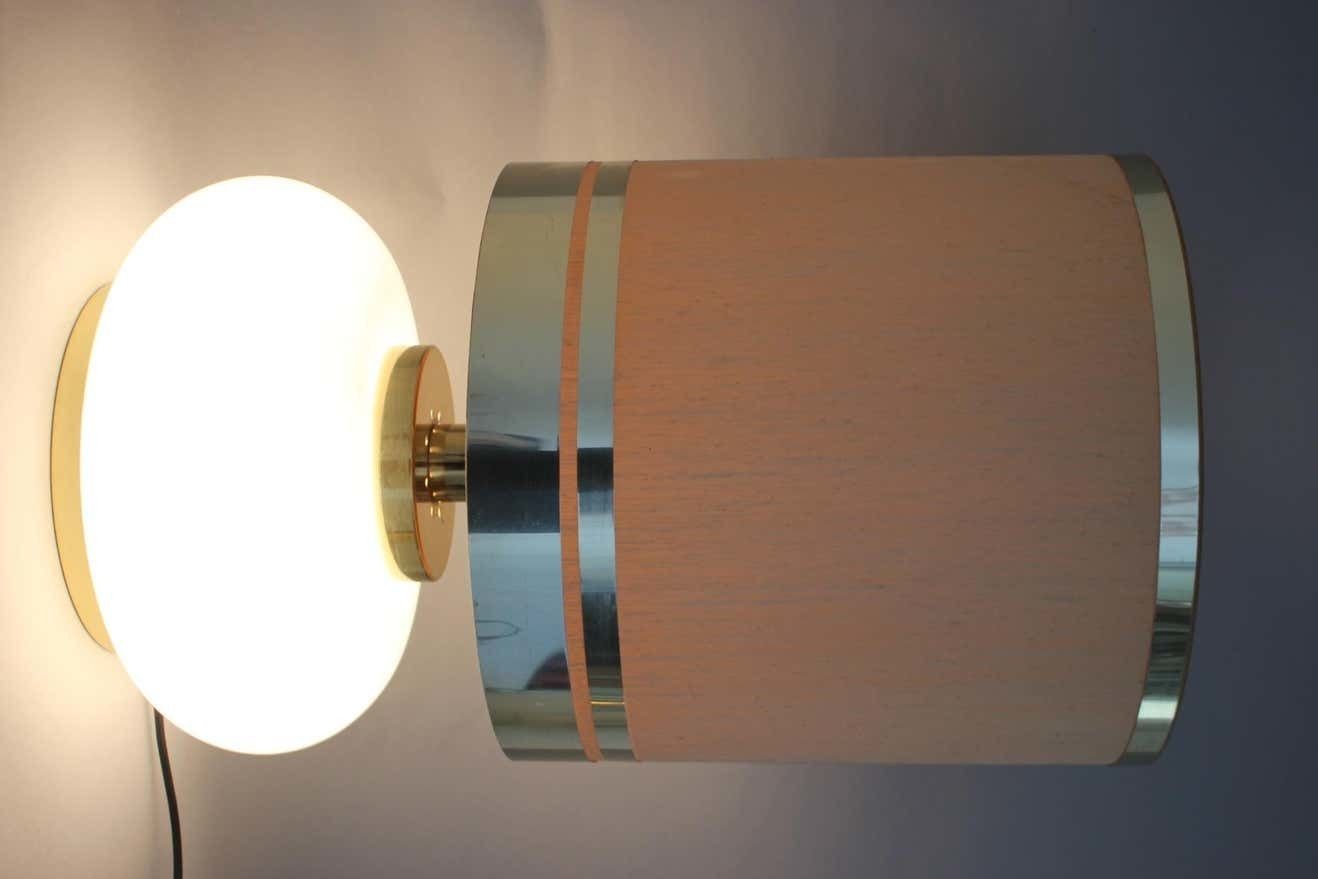 photo buy 1970s Beautiful Large Glass And Brass Table Lamp, Italy