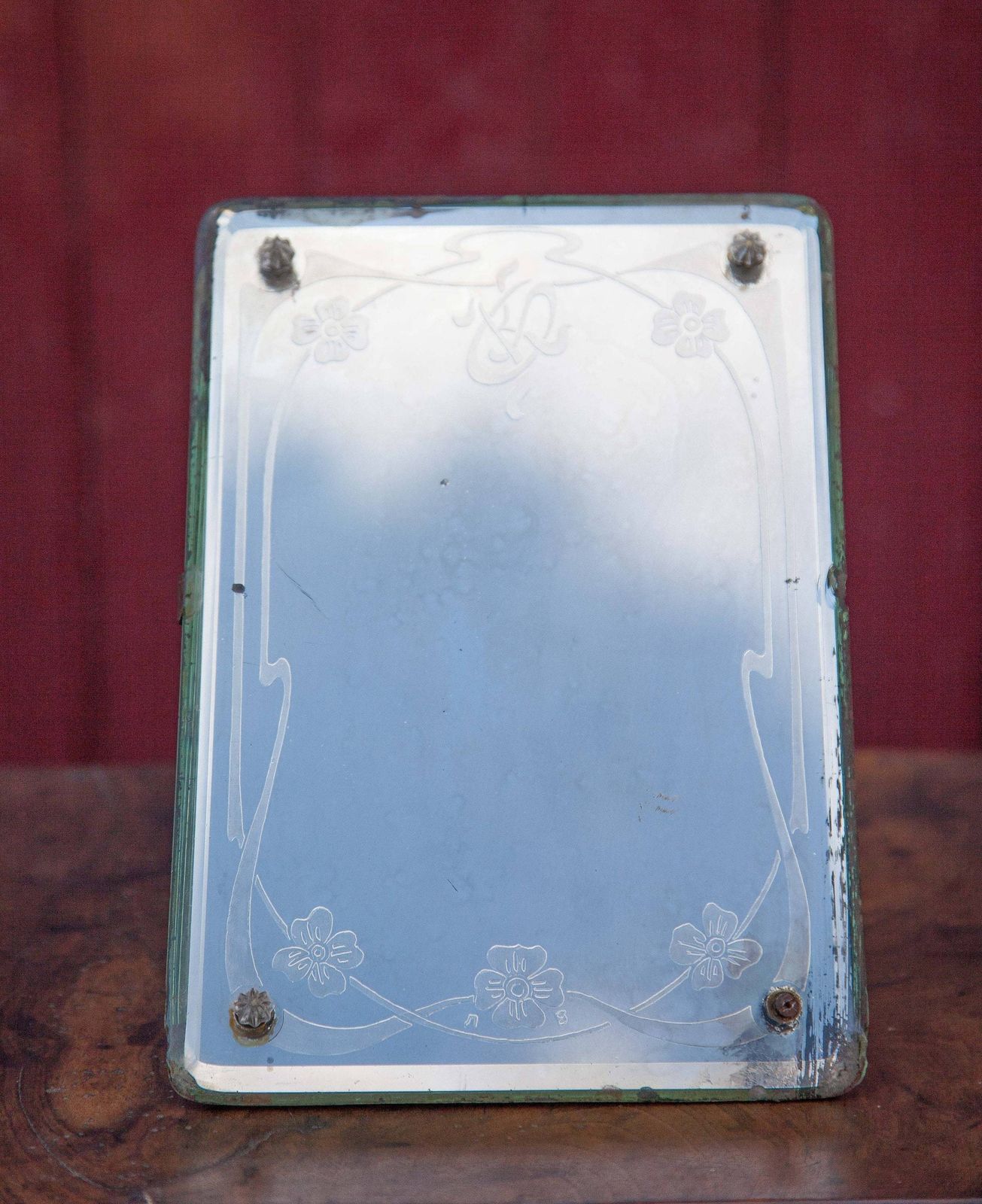 Art Nouveau Wooden Table Mirror. 19th photo furniture