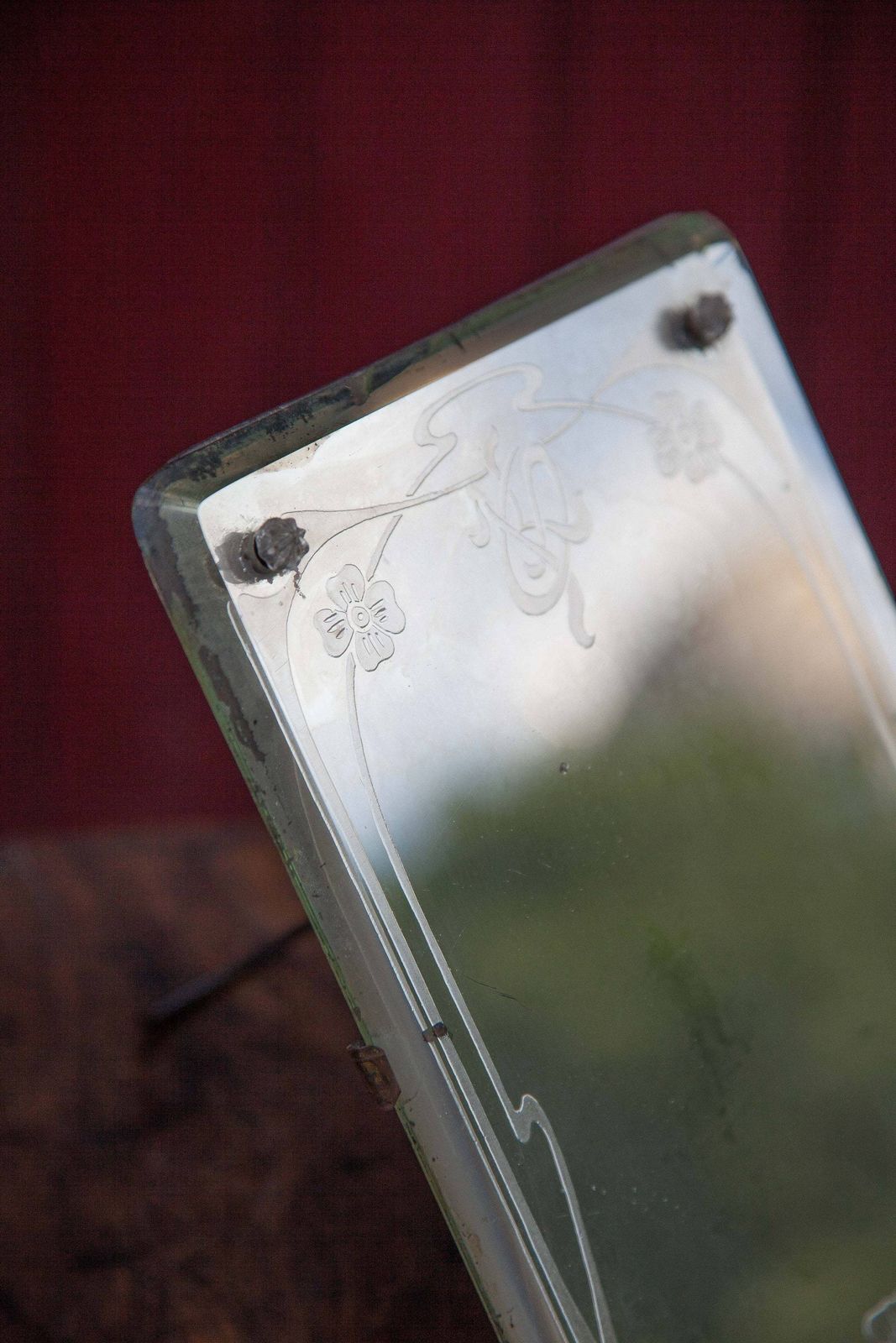 Art Nouveau Wooden Table Mirror. 19th photo buy