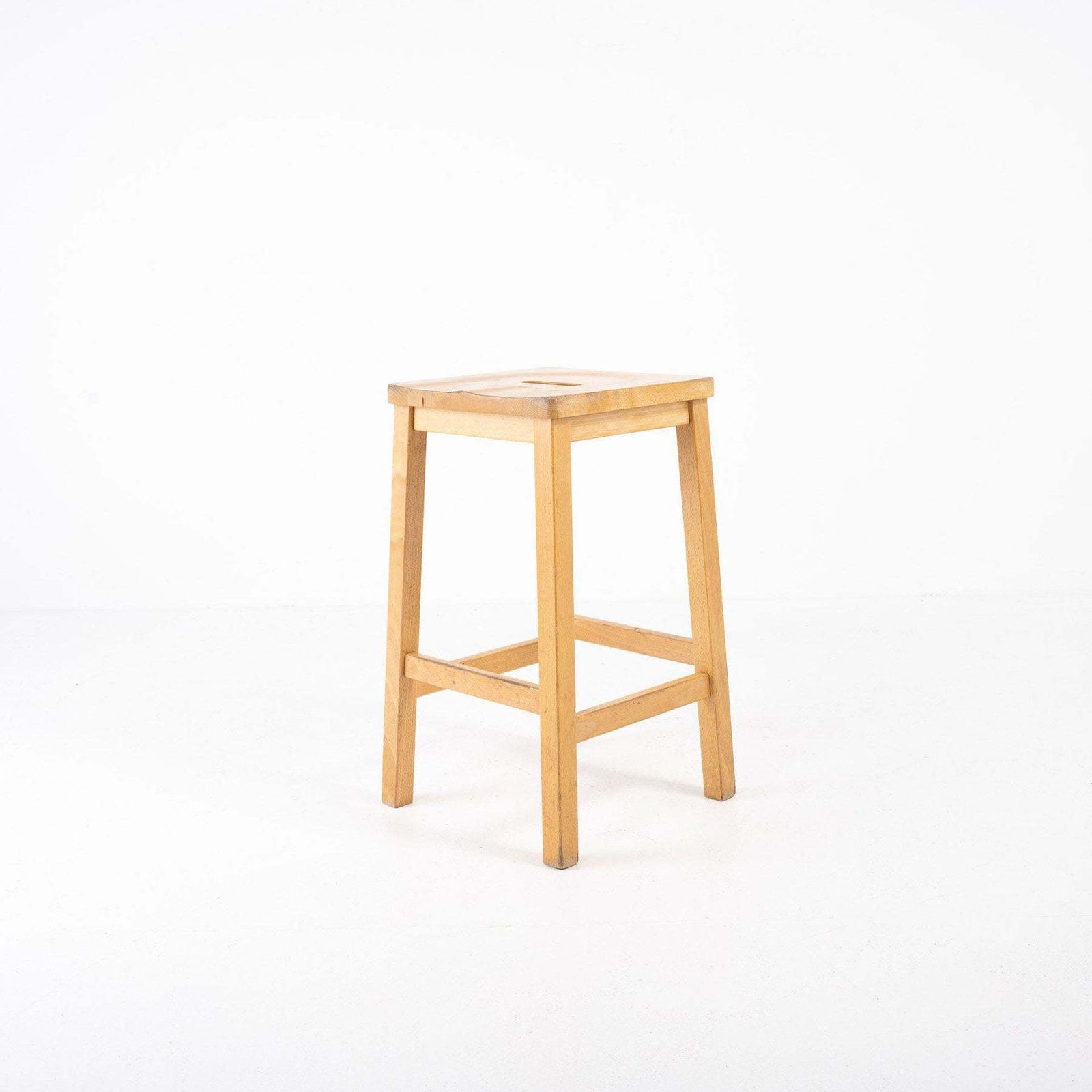 Vintage Reclaimed Solid Beech School Laboratory Stools