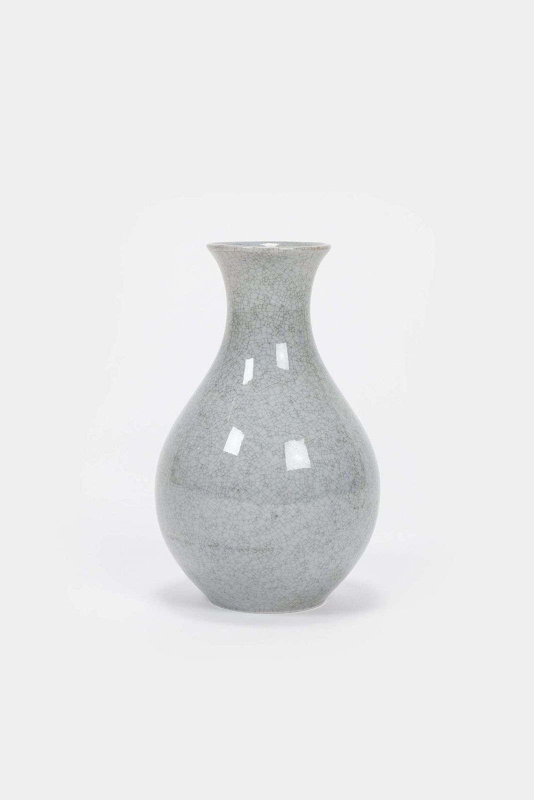 Lyngby Craquele Porcelain Vase, 1930s, Denmark photo for sale