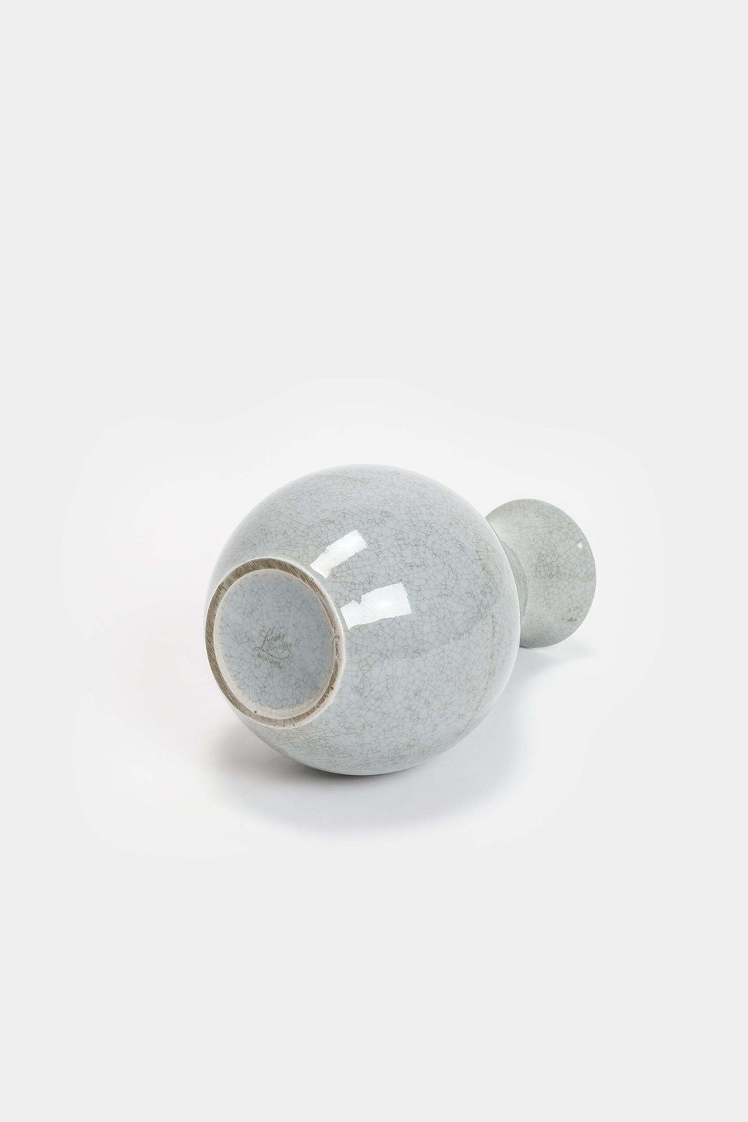 photo furniture Lyngby Craquele Porcelain Vase, 1930s, Denmark