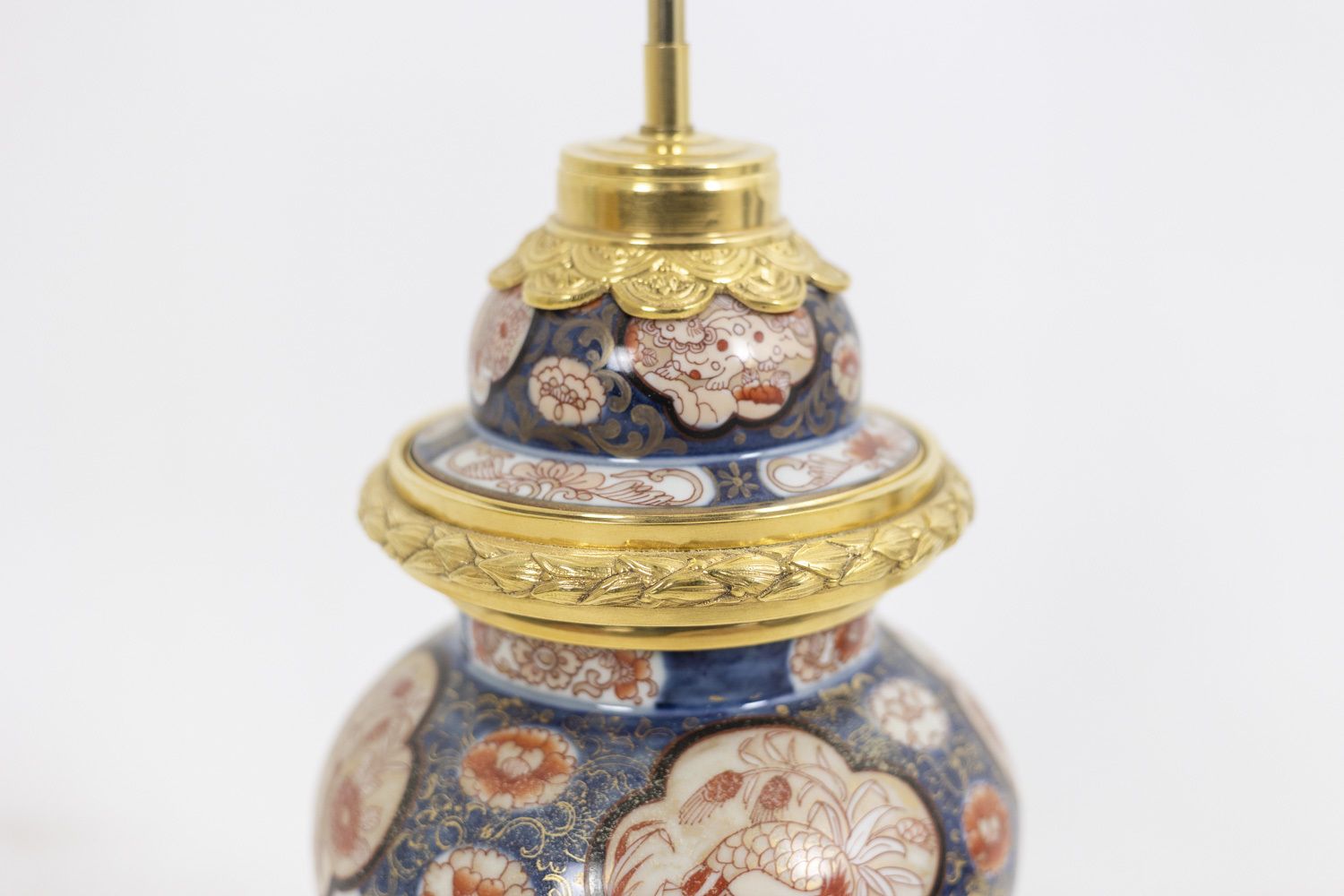 Lamp In Imari Porcelain And Gilt Bronze, Circa 1880 photo Lighting