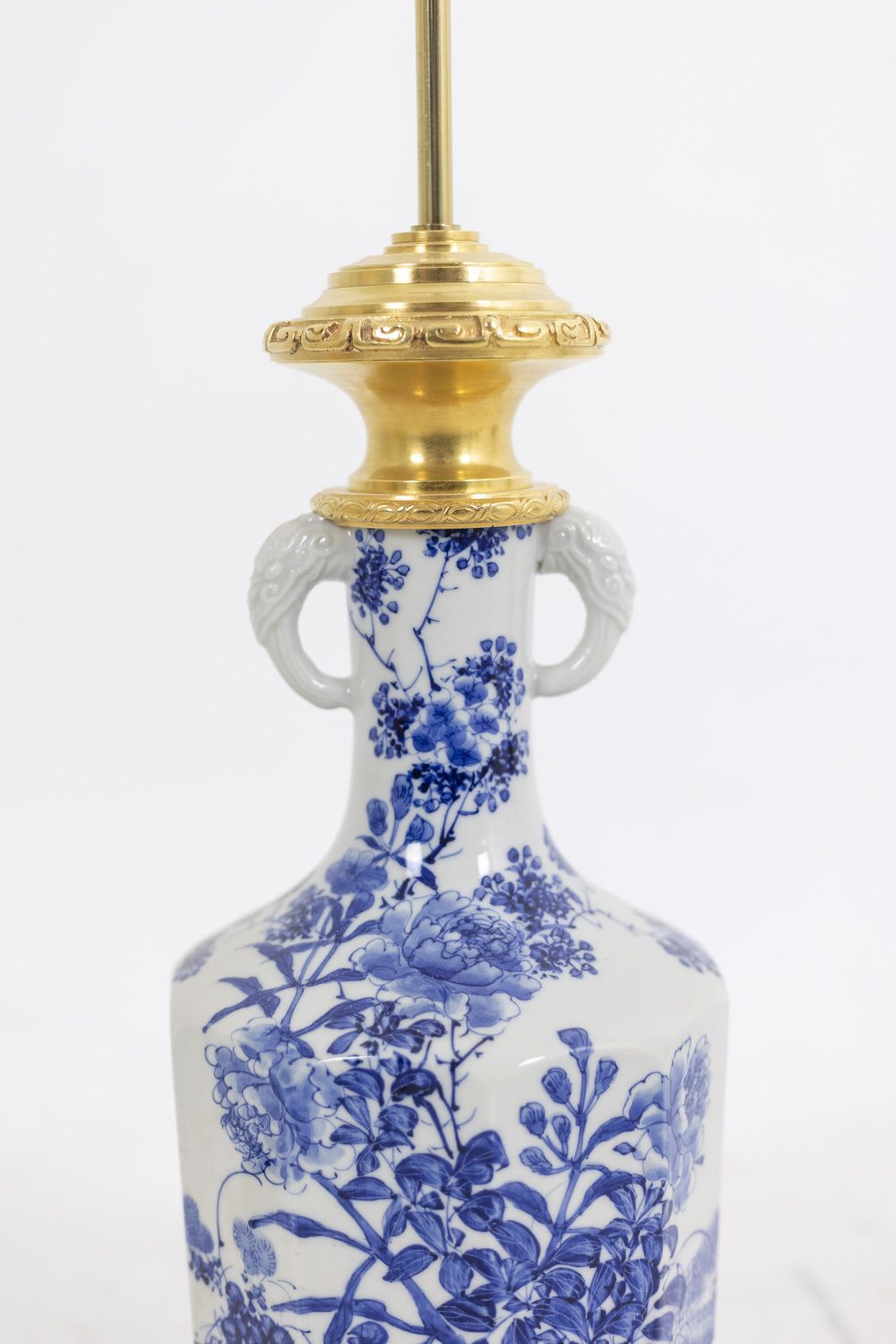 Lamp In Japanese Porcelain And Gilt Bronze, Circa 1880 photo Lighting