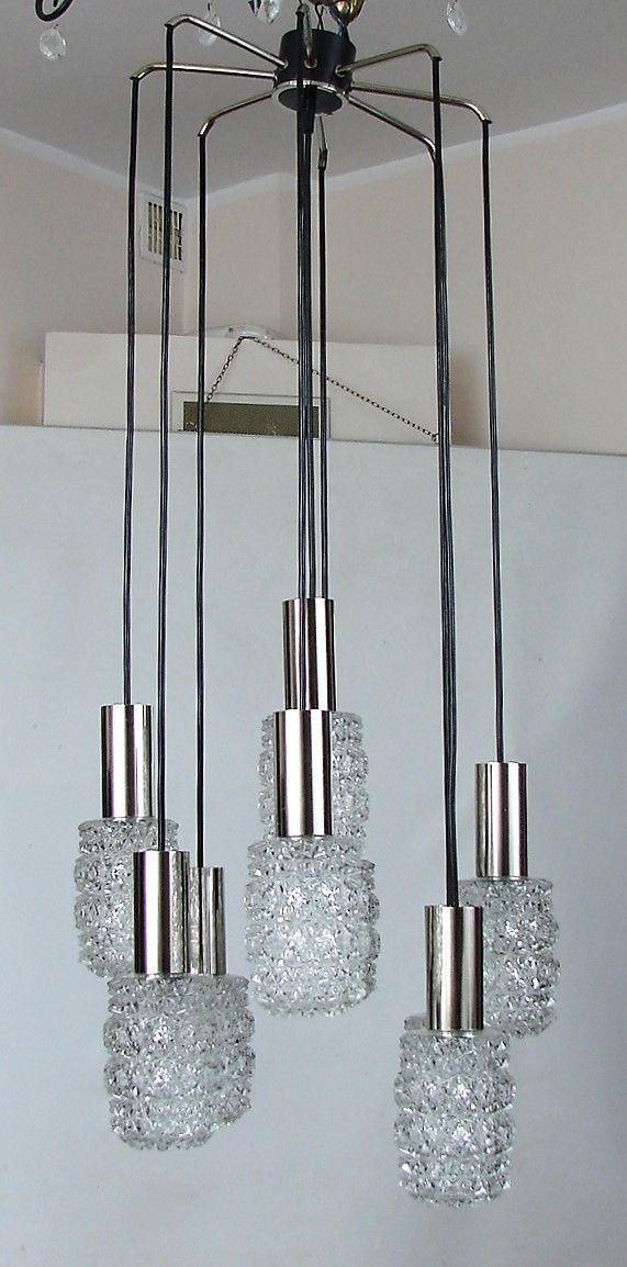 The Bauhamp Leuchten Neheum Type 421 Cascade Chandelier photo vintage