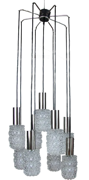 photo for sale The Bauhamp Leuchten Neheum Type 421 Cascade Chandelier