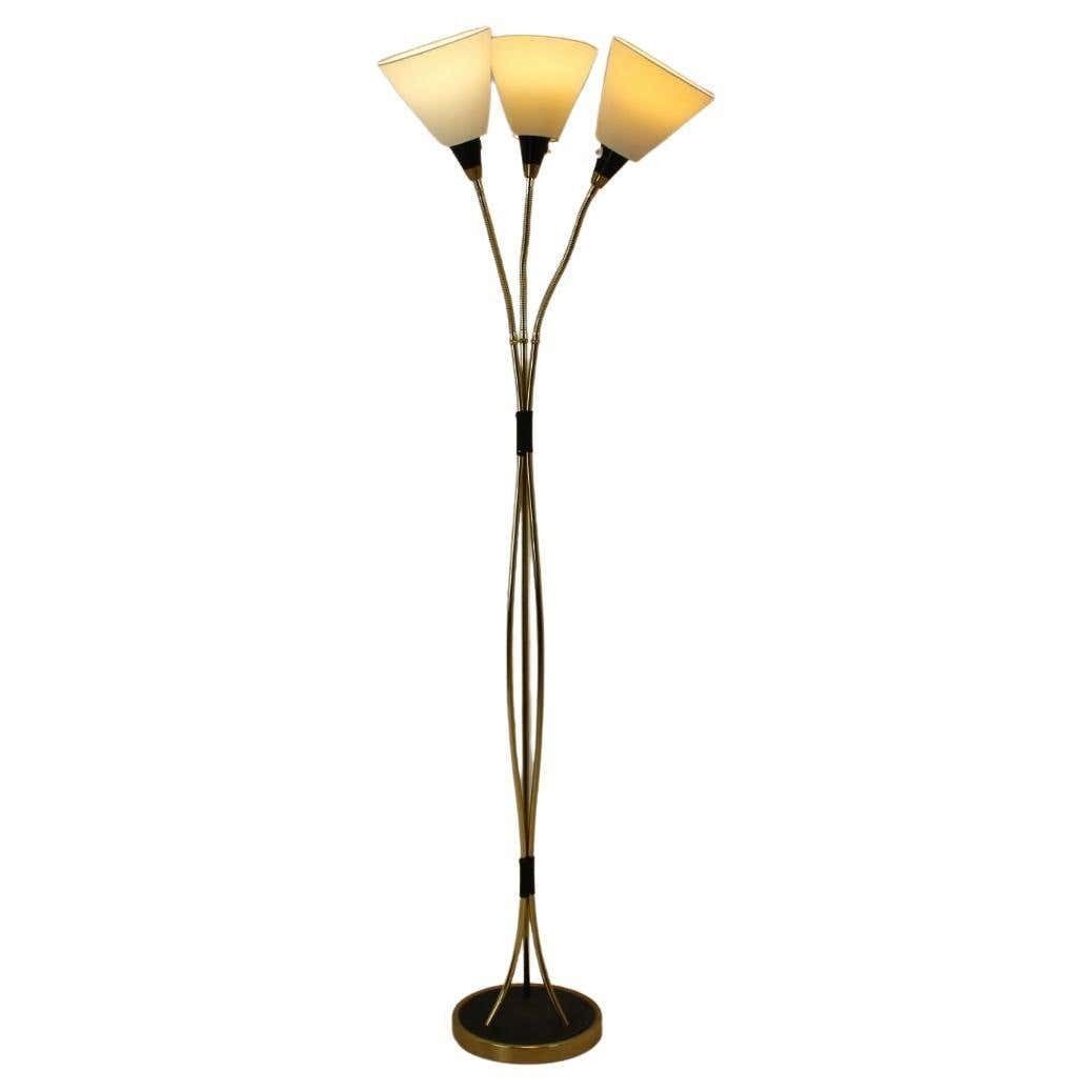 1950s Brass Floor Lamp, Czechoslovakia photo furniture