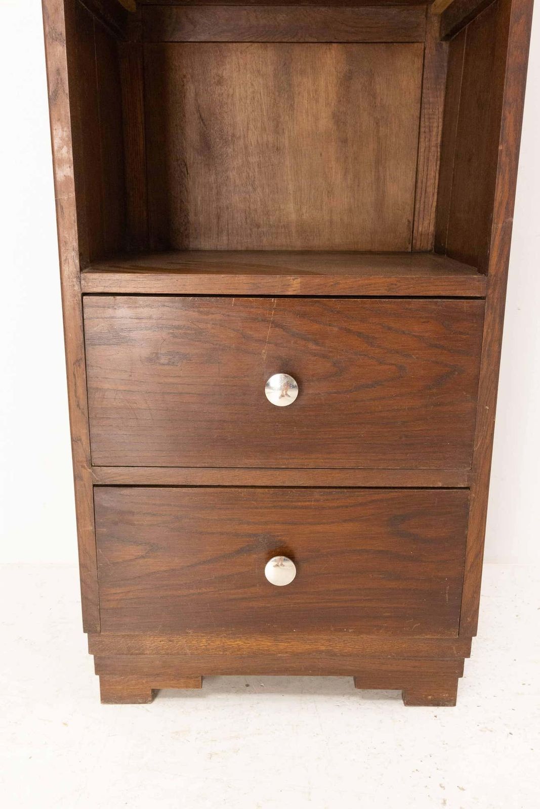 Meuble de bureau français mid-century en chêne massif, vers 1940 photo buy