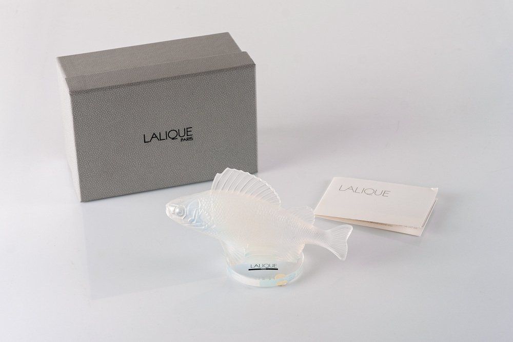 Opalescent Crystal "Perche" Fish Mascot Or Paperweight By René Lalique, France photo 650.0