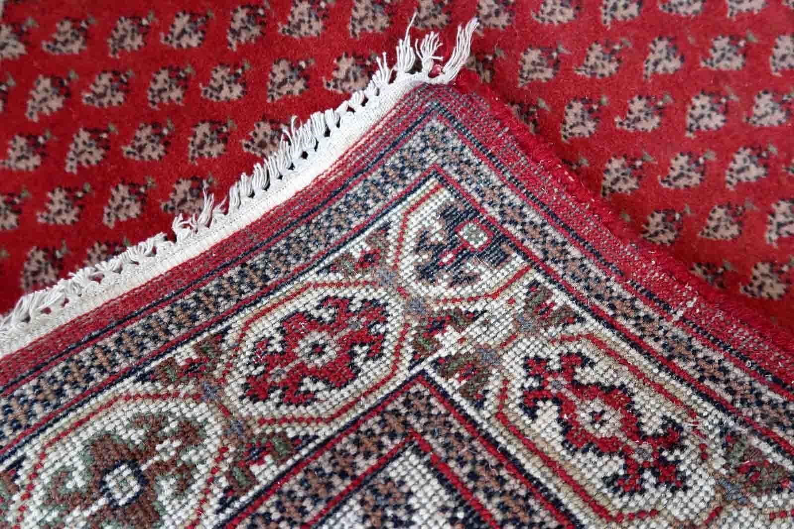 Handmade Vintage Indian Seraband Rug 3' X 5.2' (92cm X 161cm) 1970s photo for sale