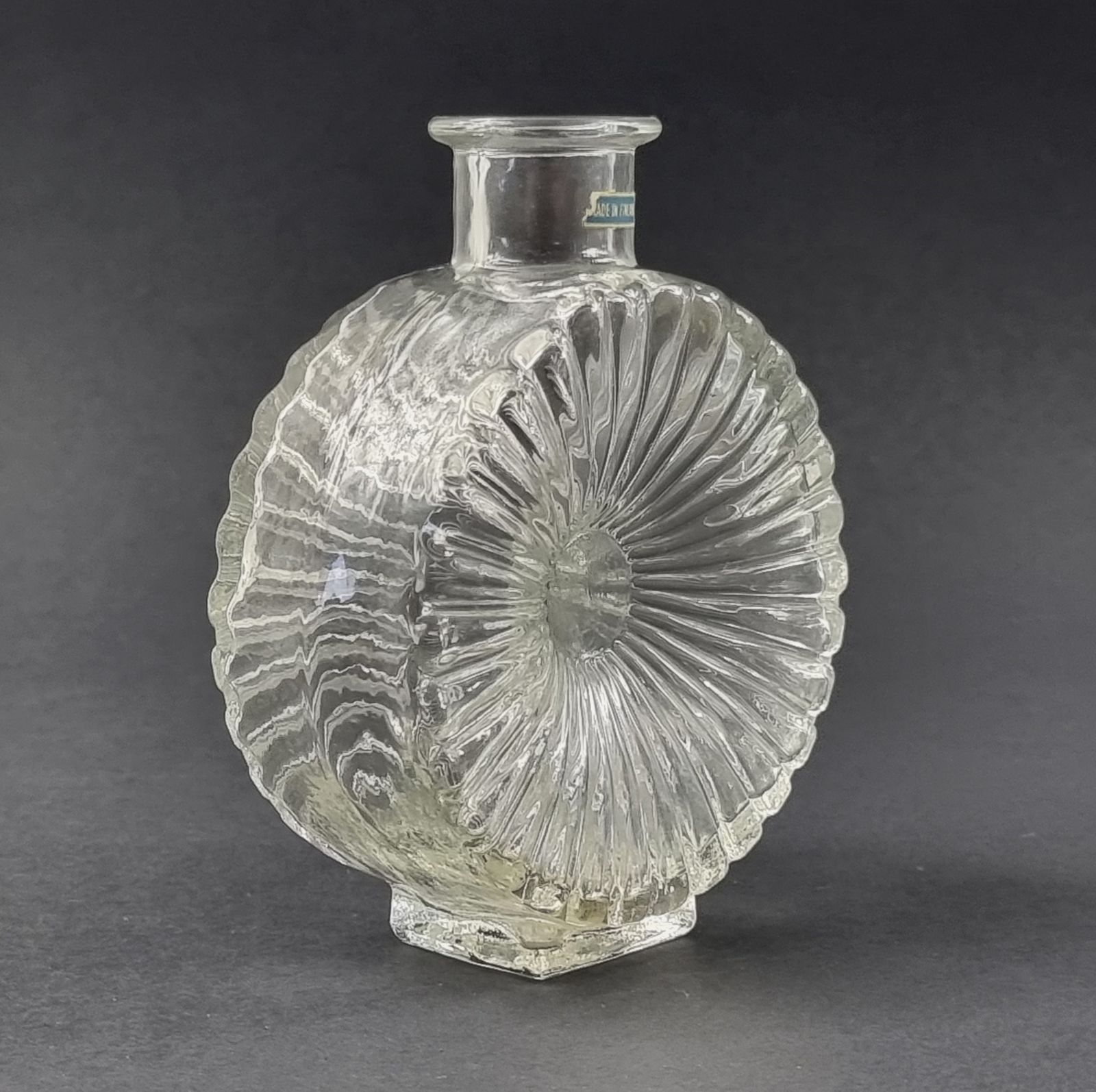 Mid Century Glass Vase From The Aurinkopullo (Sunflower) Series By Helena Tynell For Riihimäki Lasi, Finland, 1960s photo for sale