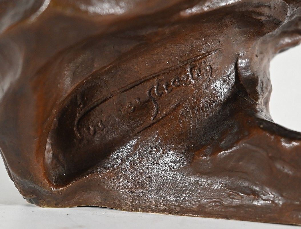 Bronze “Young Mischievous Woman” By G. Van Der Straeten, Art Nouveau – Late 19th Century photo buy