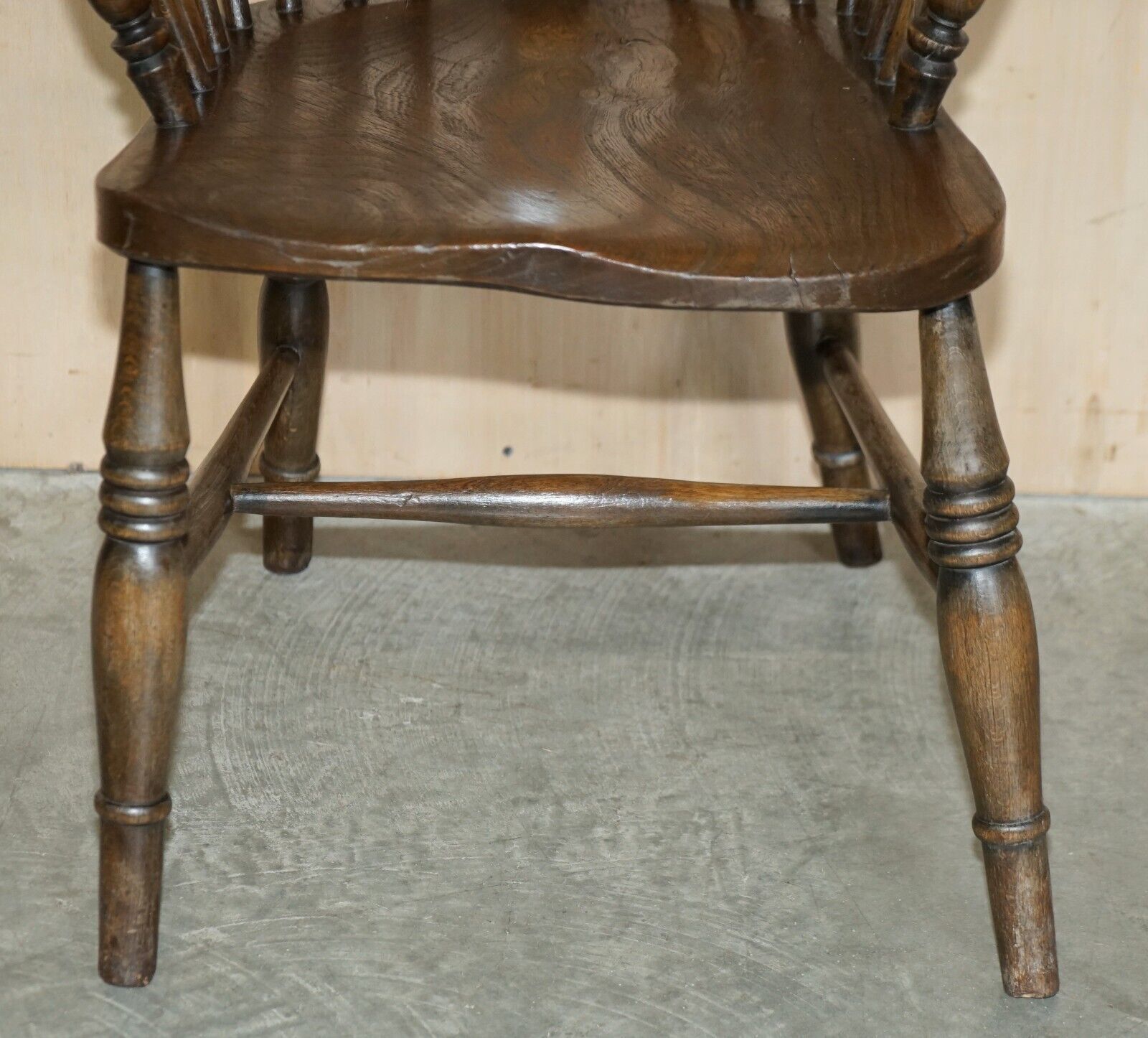 Victorian Antique 19th Century Elm Wheel Hoop Back West Country Windsor Armchair photo 1350.0