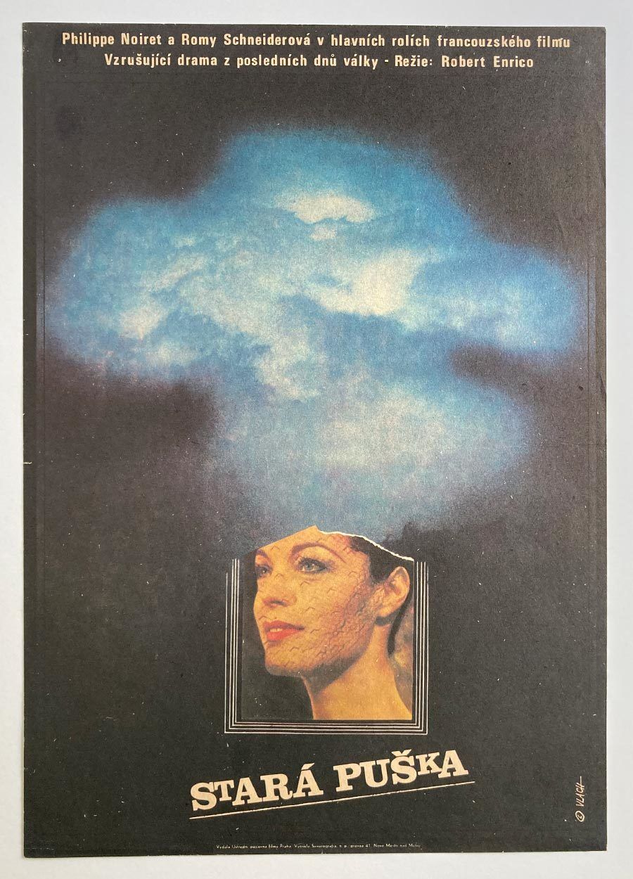 Original Film Poster, The Old Gun, Zdeněk Vlach, 1976, Genuine Czech Vintage Print