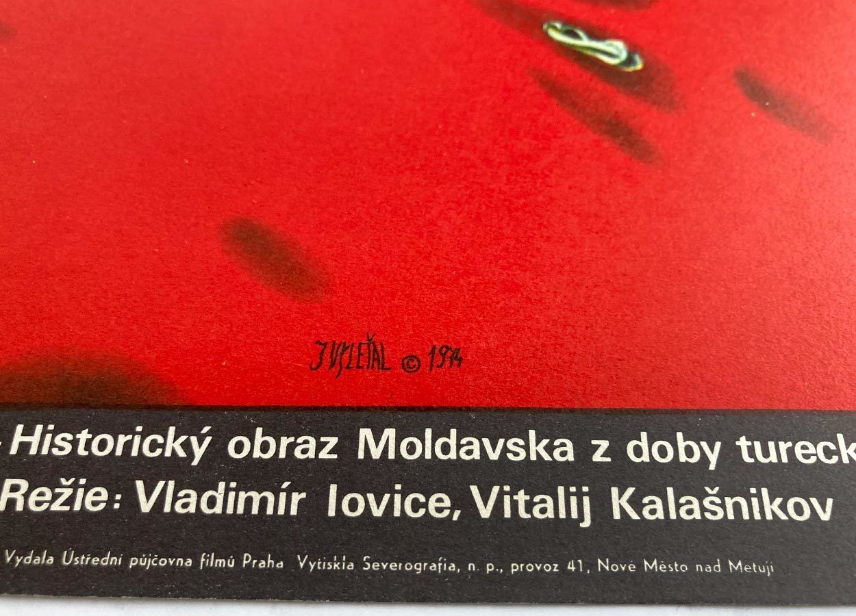Original Film Poster, Dmitriy Kantemir, Josef Vyleťal, 1974, Genuine Czech Vintage Print photo for sale